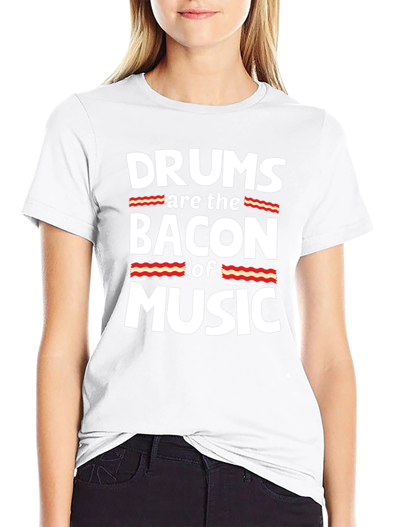 Drums are the Bacon of Music Graphic T-Shirt