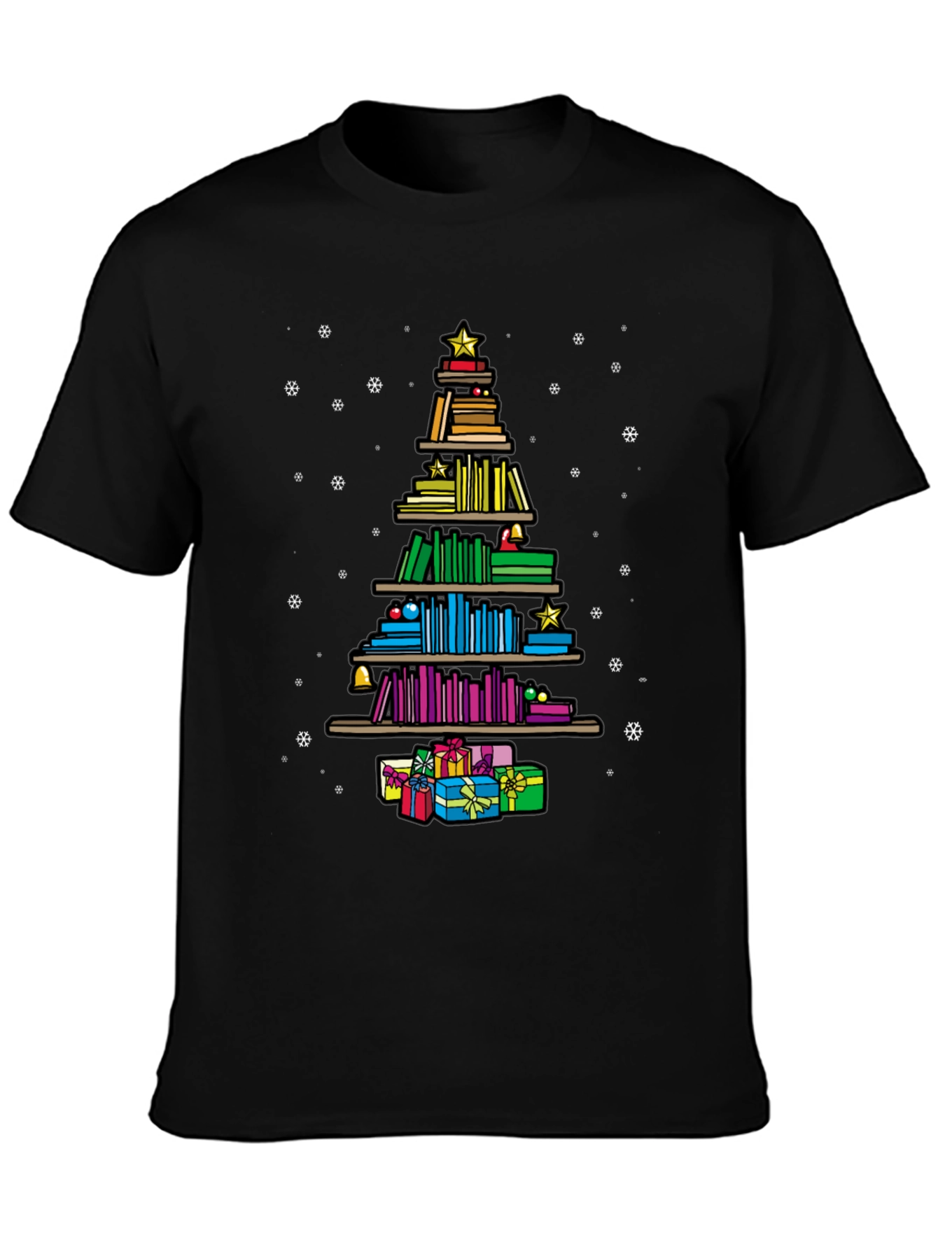 Book Lover Christmas Tree T-Shirt