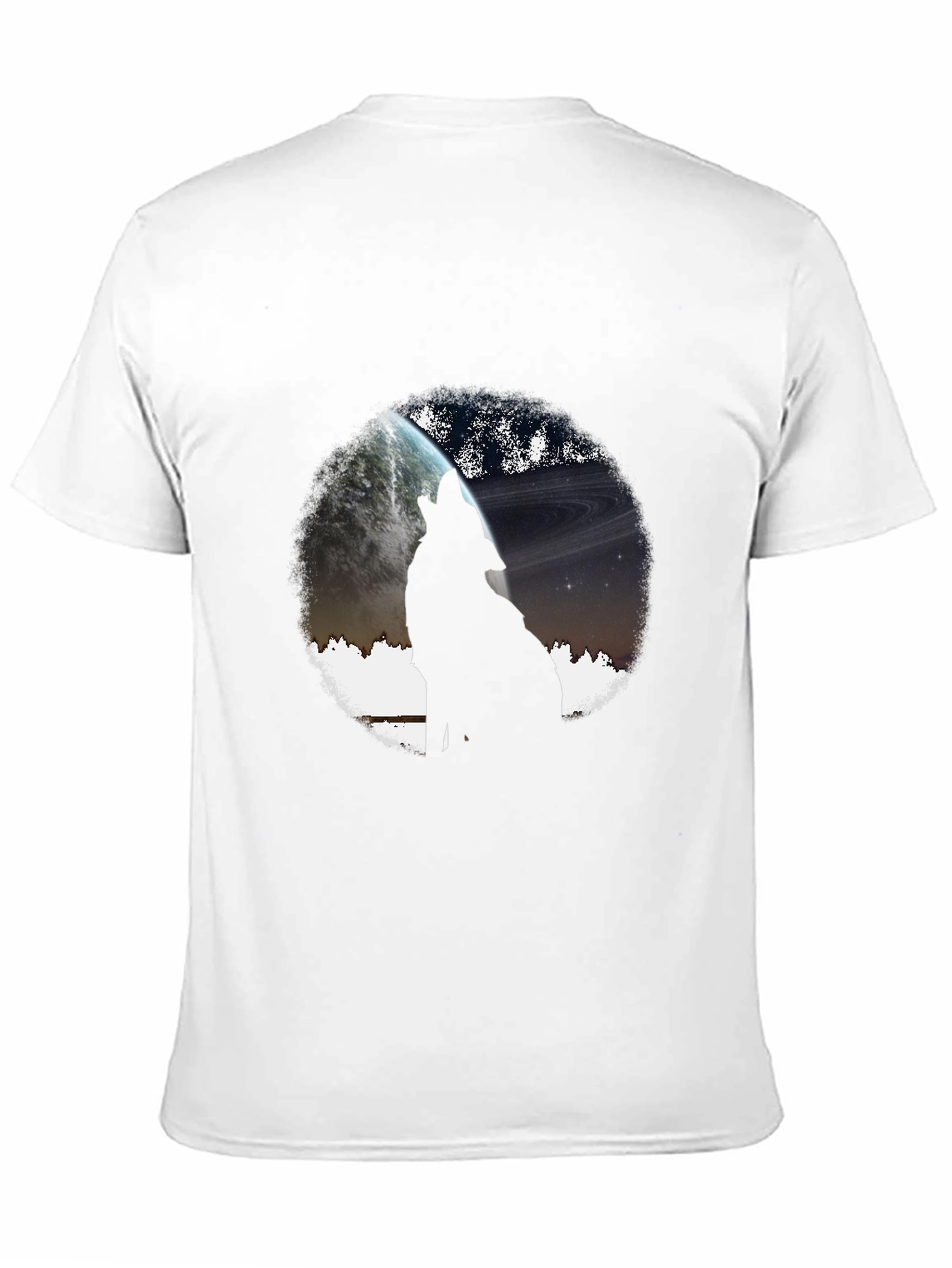 Wolf Howling at Planet Graphic T-Shirt