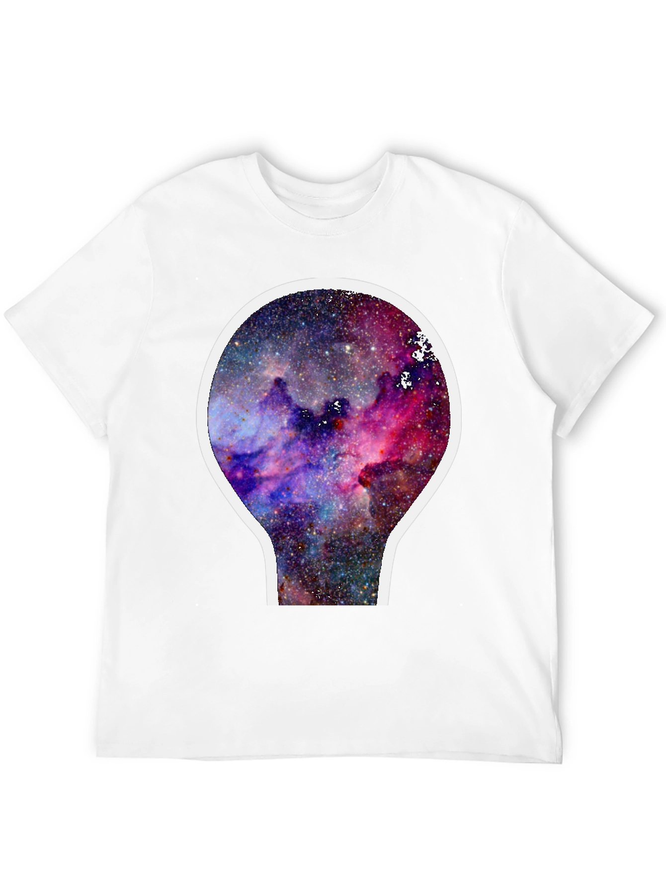 Galaxy Nebula Graphic T-Shirt - Black Cotton Blend
