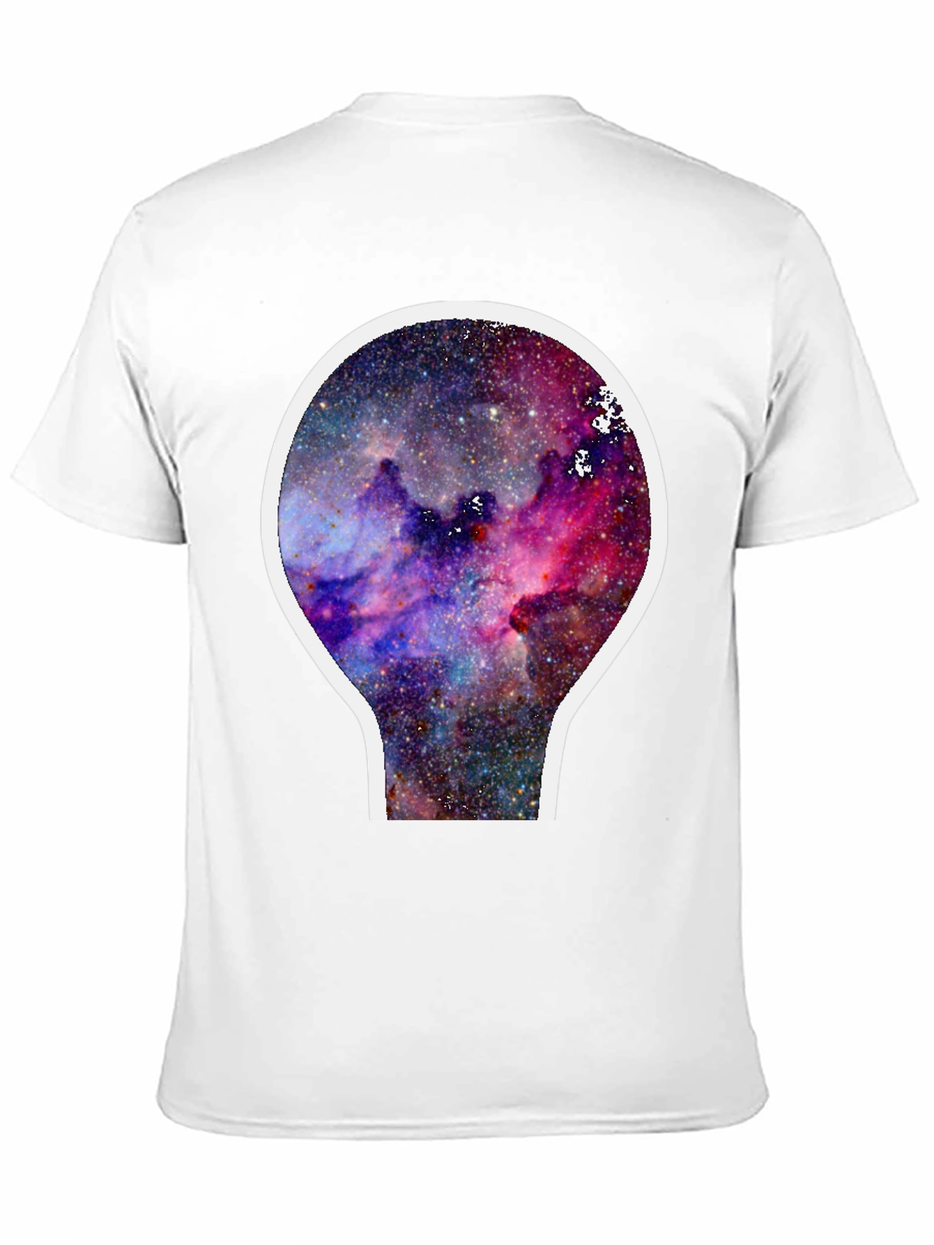 Galaxy Nebula Graphic T-Shirt - Black Cotton Blend