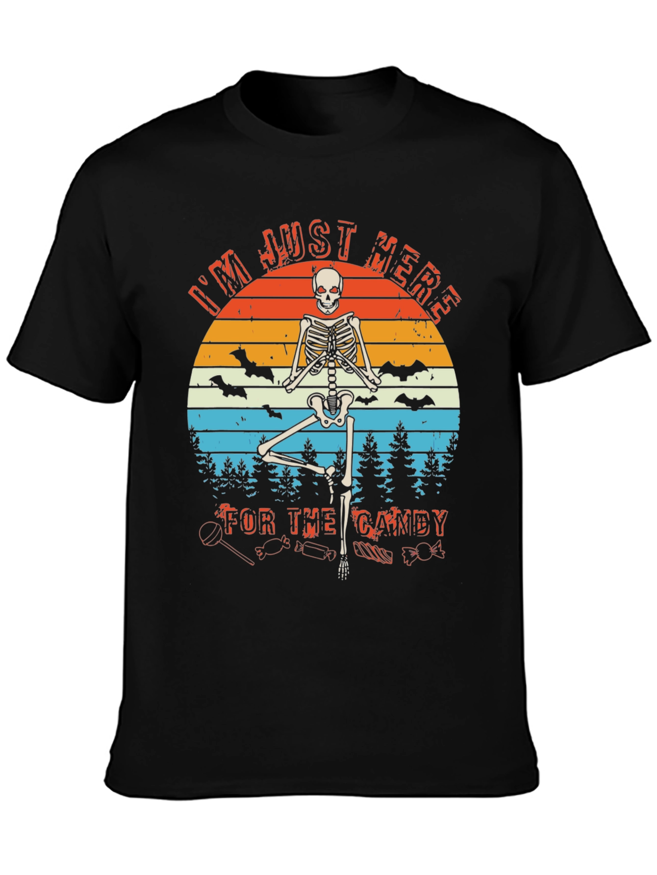 Halloween Skeleton For The Candy Graphic Tee