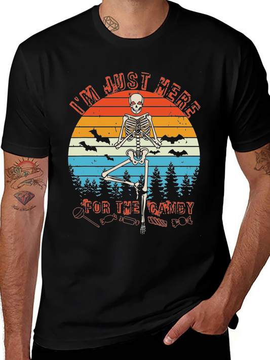 Halloween Skeleton For The Candy Graphic Tee