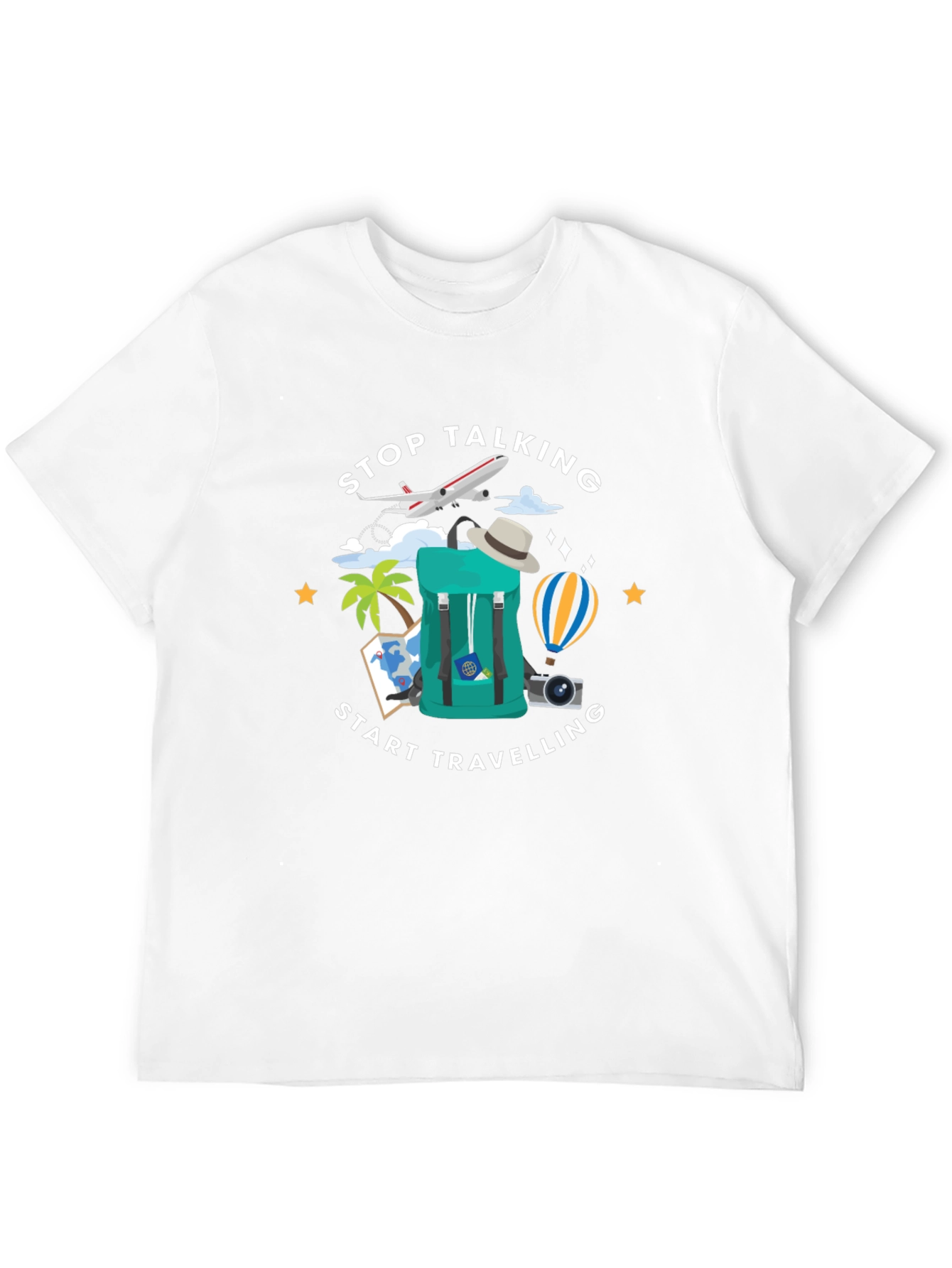 Stop Talking Start Traveling Graphic T-Shirt