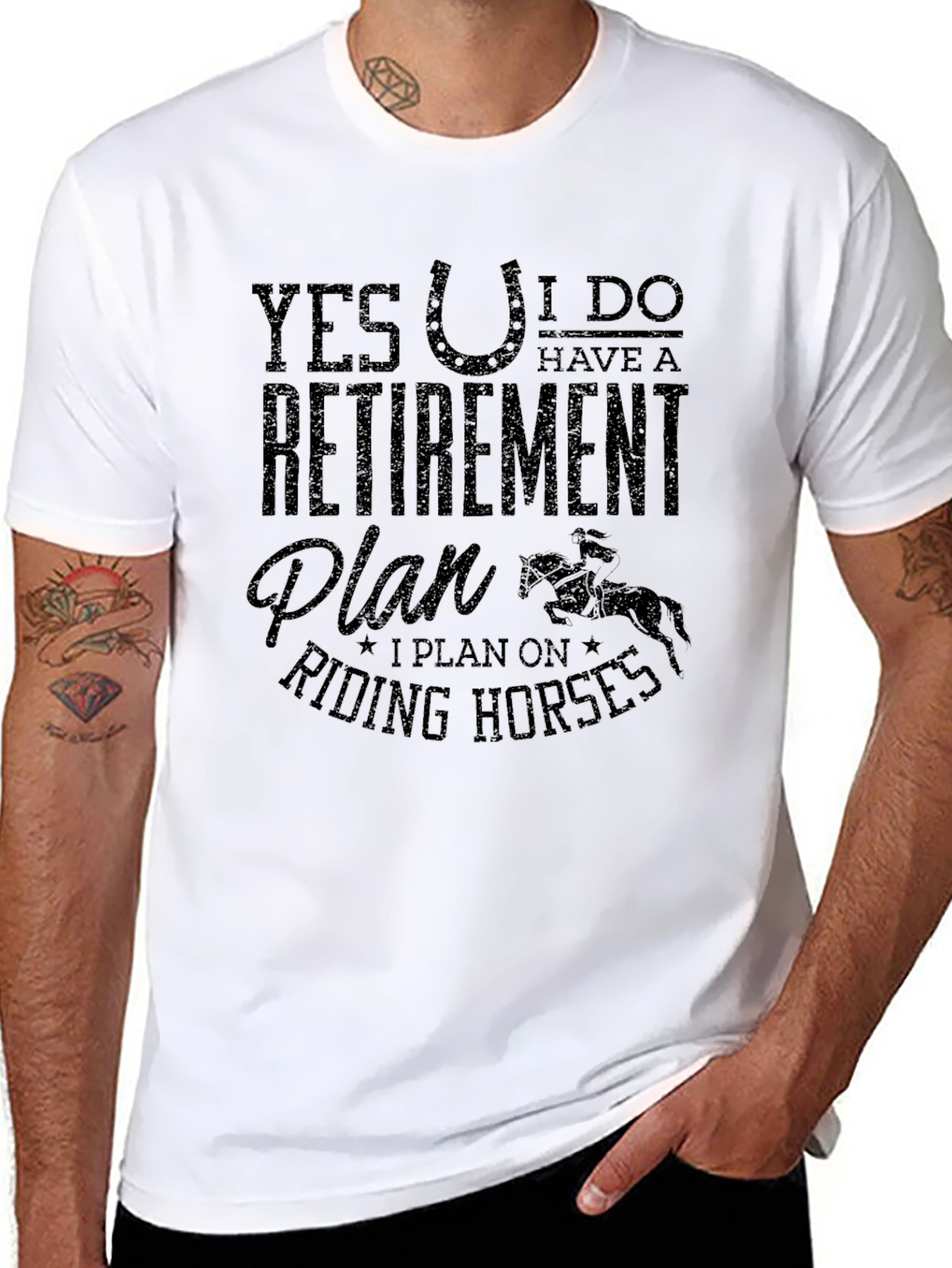 Retirement Plan Riding Horses T-Shirt