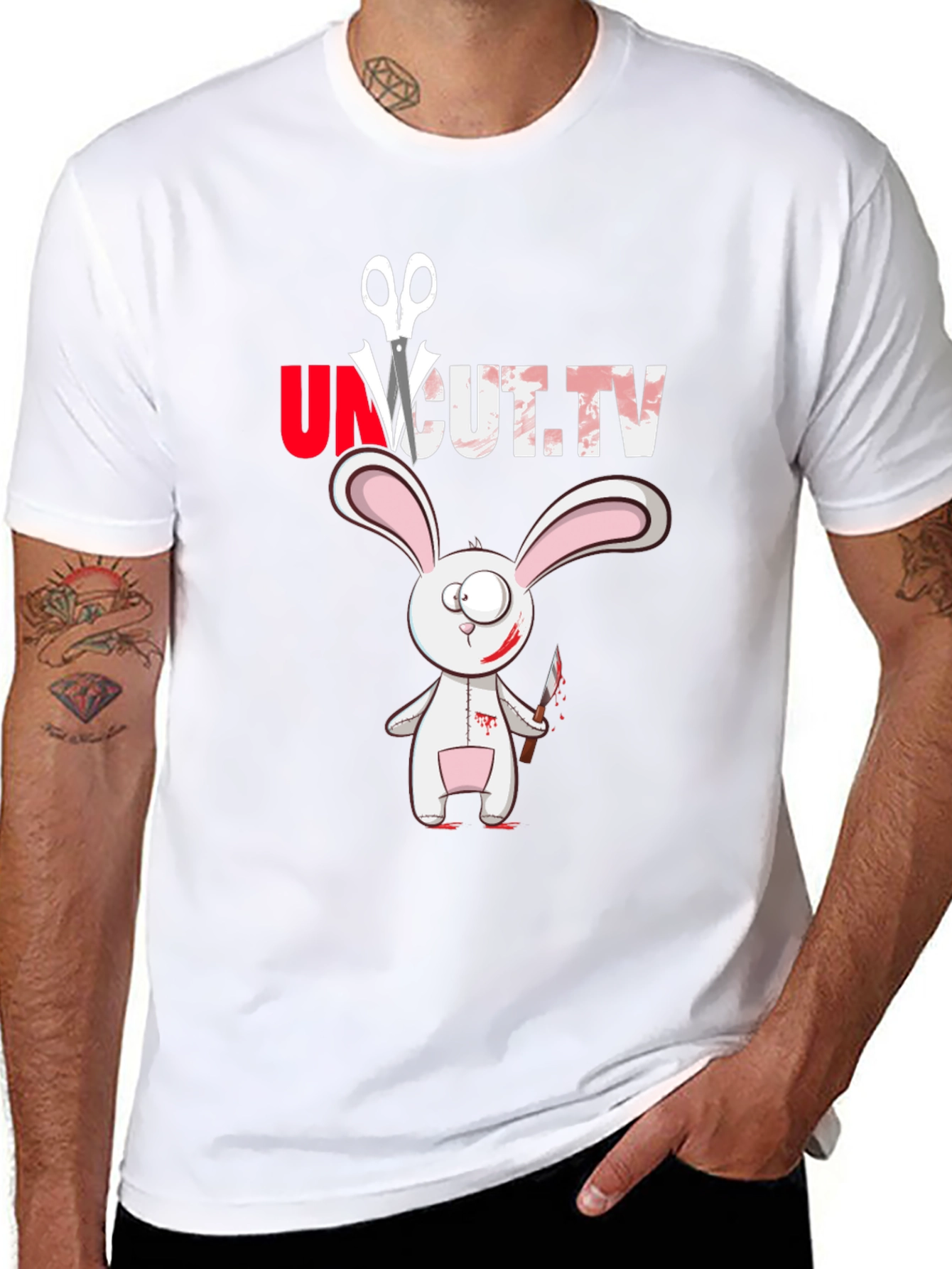 Uncut TV Creepy Bunny T-Shirt