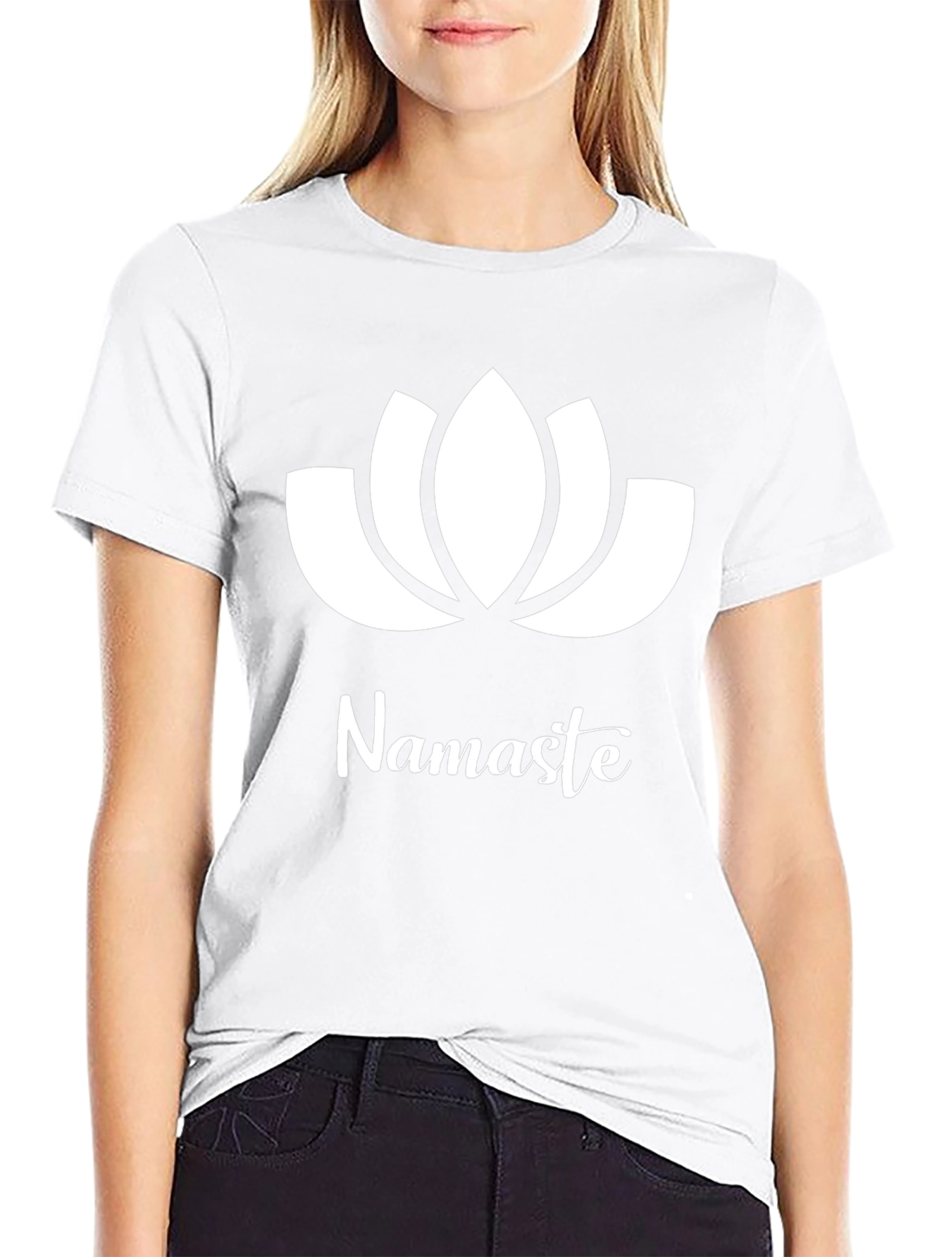 Namaste Lotus Flower Graphic T-Shirt