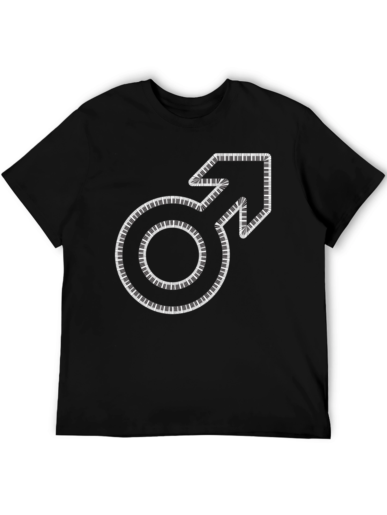 Piano Key Male Symbol T-Shirt - Music Lover Tee