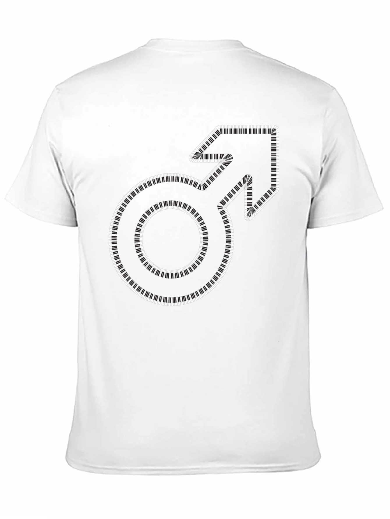 Piano Key Male Symbol T-Shirt - Music Lover Tee