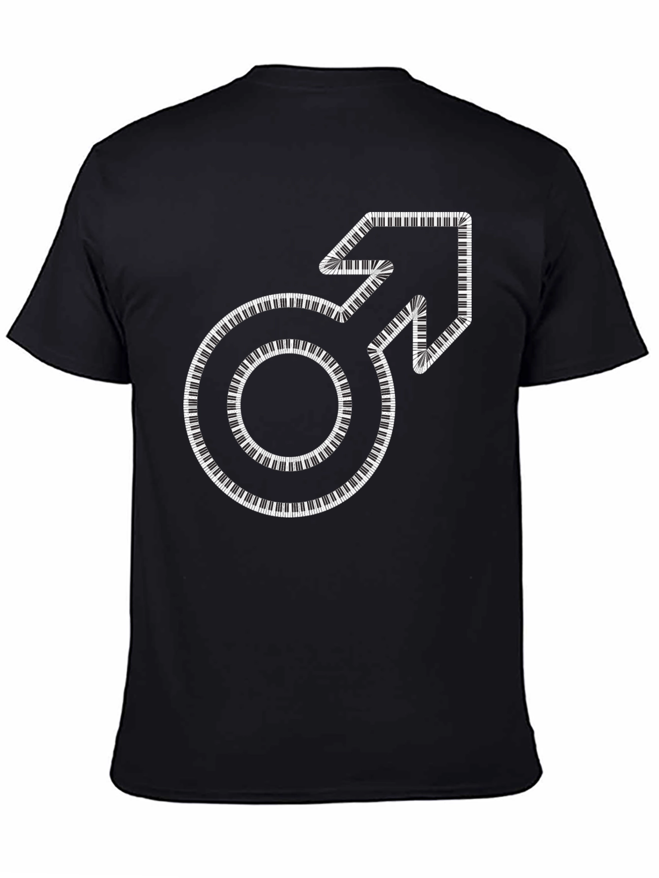 Piano Key Male Symbol T-Shirt - Music Lover Tee