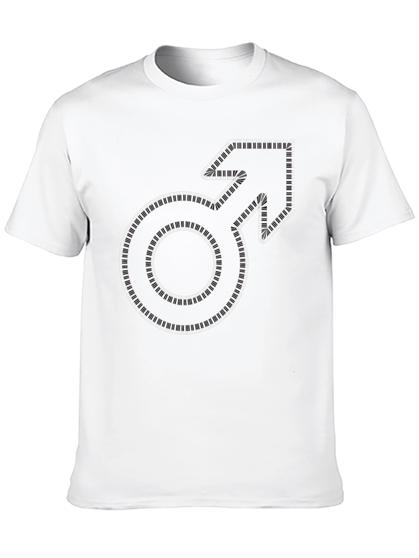 Piano Key Male Symbol T-Shirt - Music Lover Tee