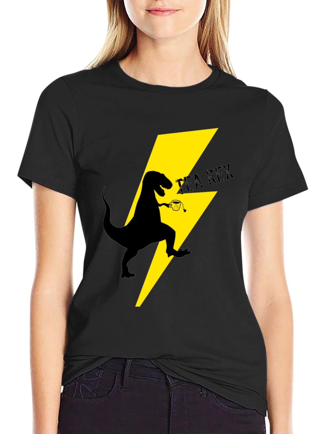 Tea Rex T-Shirt: Dinosaur with Tea Cup Design