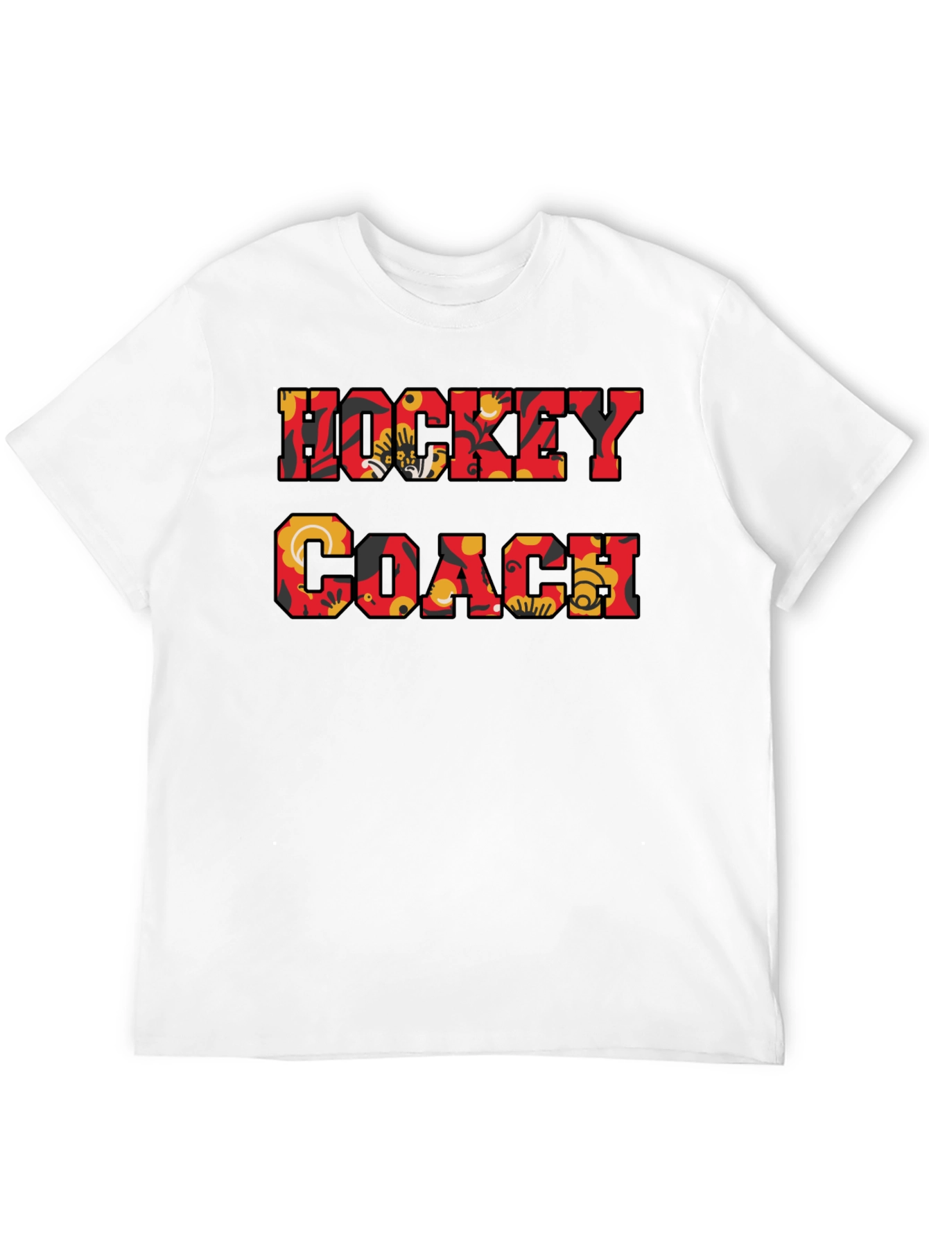Hockey Coach Floral Print T-Shirt