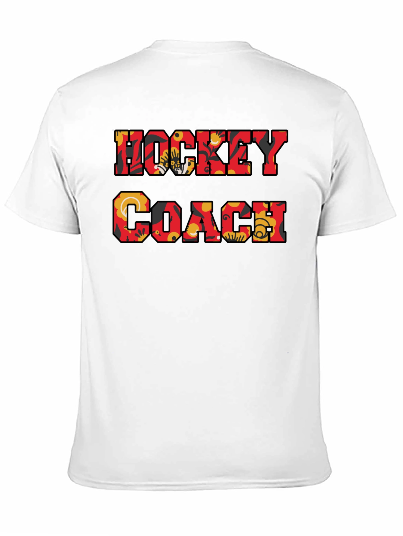 Hockey Coach Floral Print T-Shirt