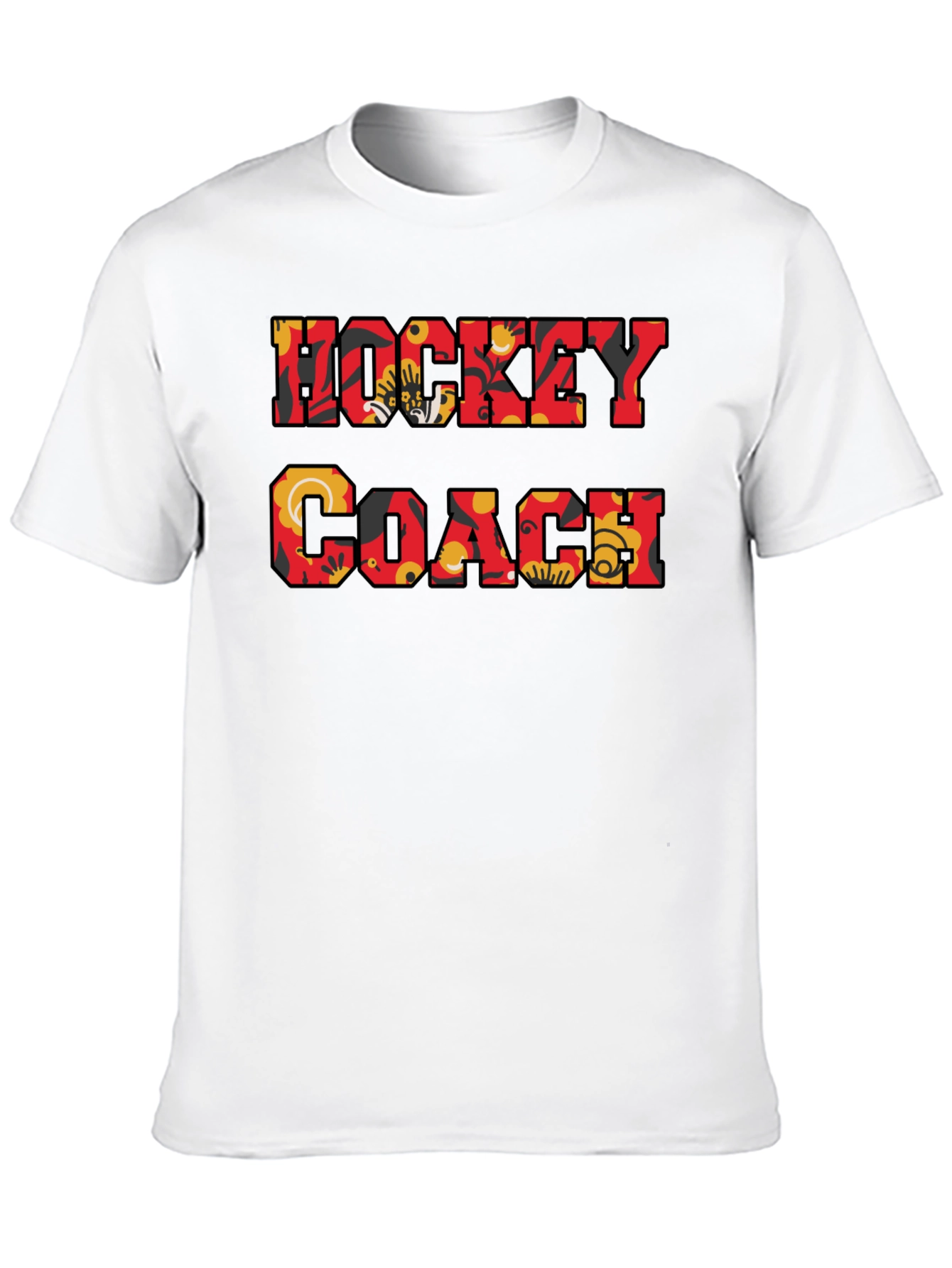 Hockey Coach Floral Print T-Shirt