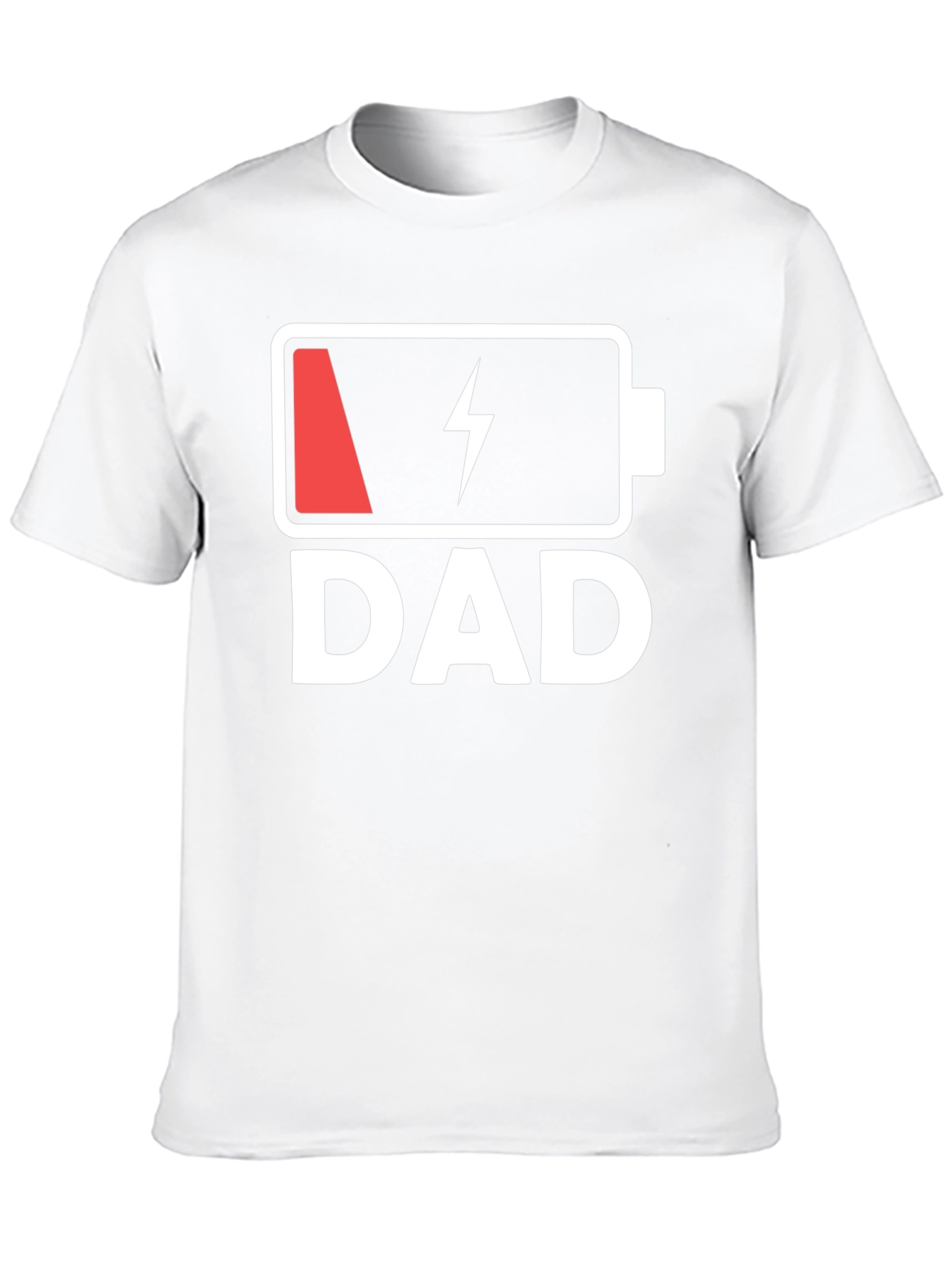 Low Battery Dad T-Shirt - Funny Fathers Day Gift