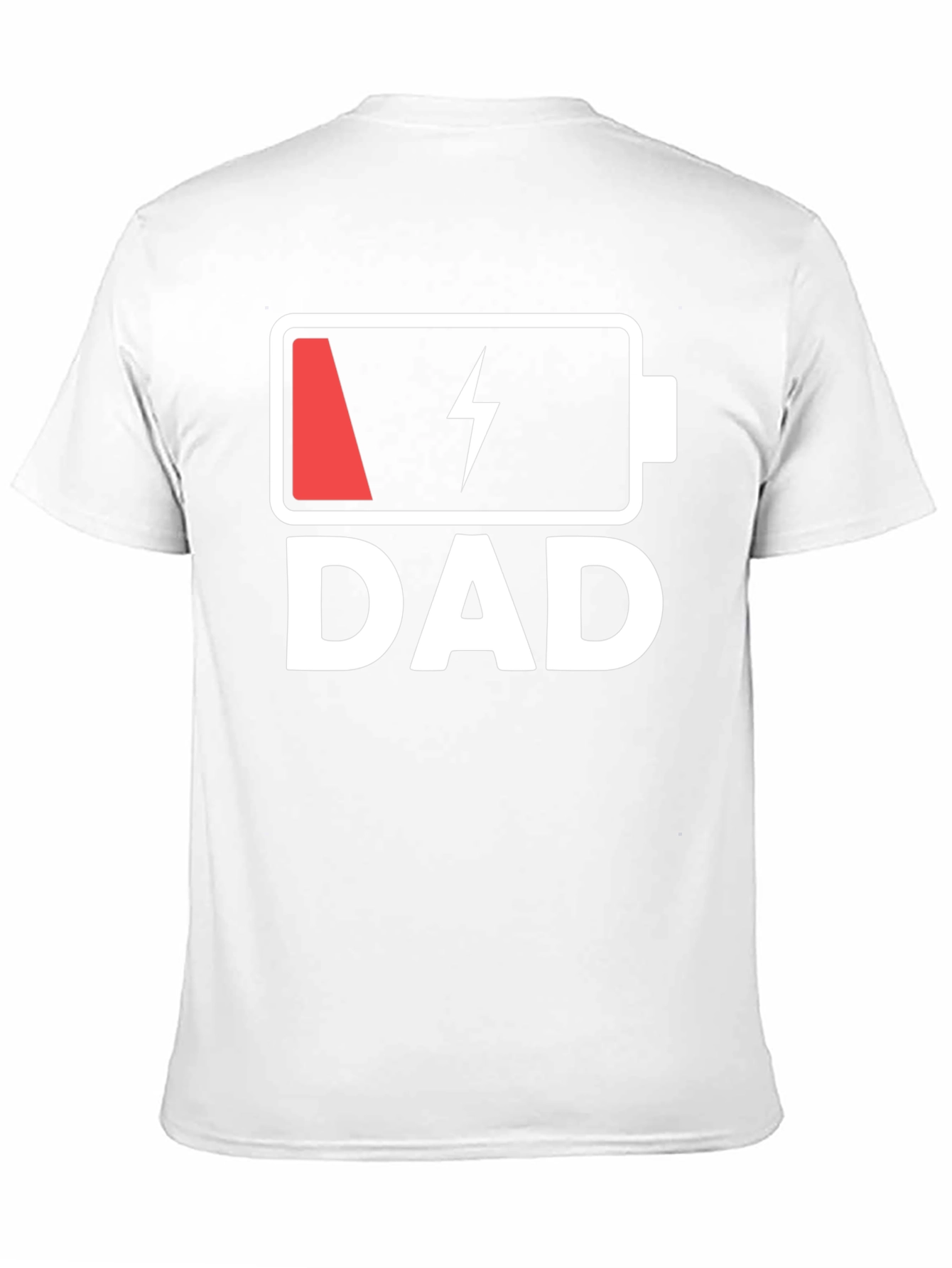 Low Battery Dad T-Shirt - Funny Fathers Day Gift