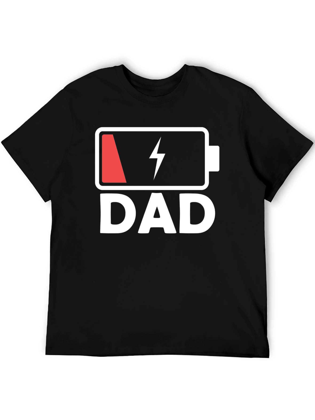 Low Battery Dad T-Shirt - Funny Fathers Day Gift