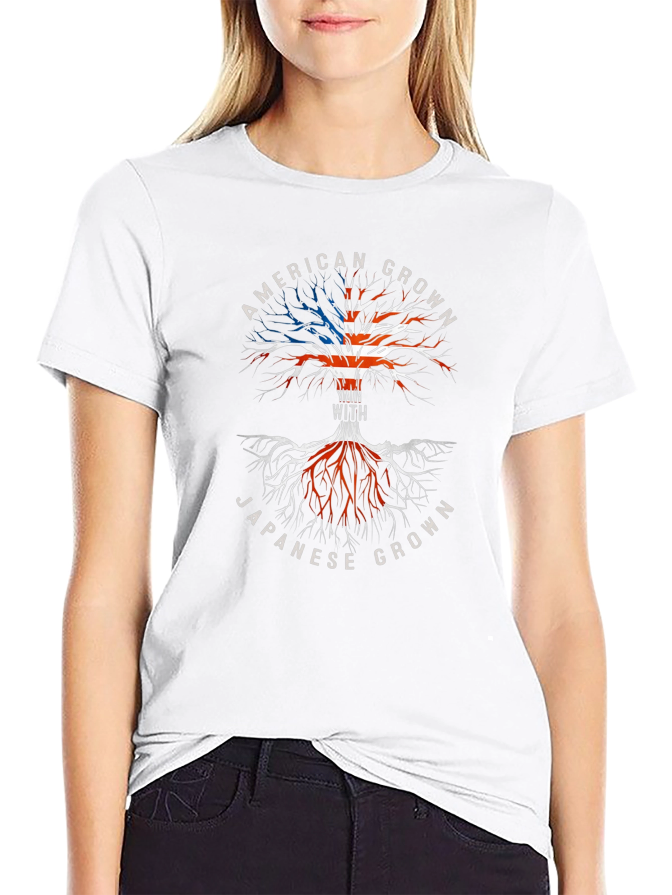 American Grown Japanese Roots Graphic T-Shirt