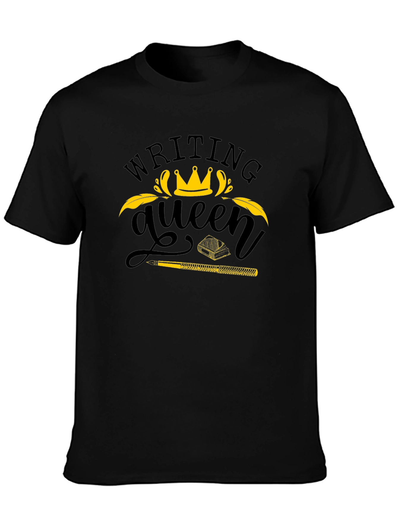 Writing Queen Black T-Shirt