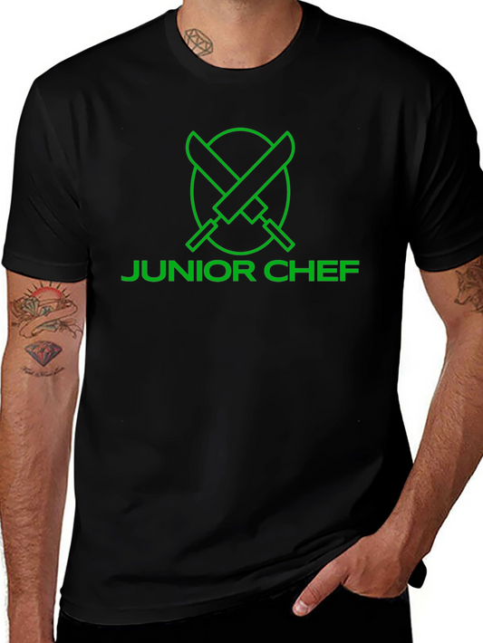 Junior Chef Black T-Shirt - Culinary Apprentice