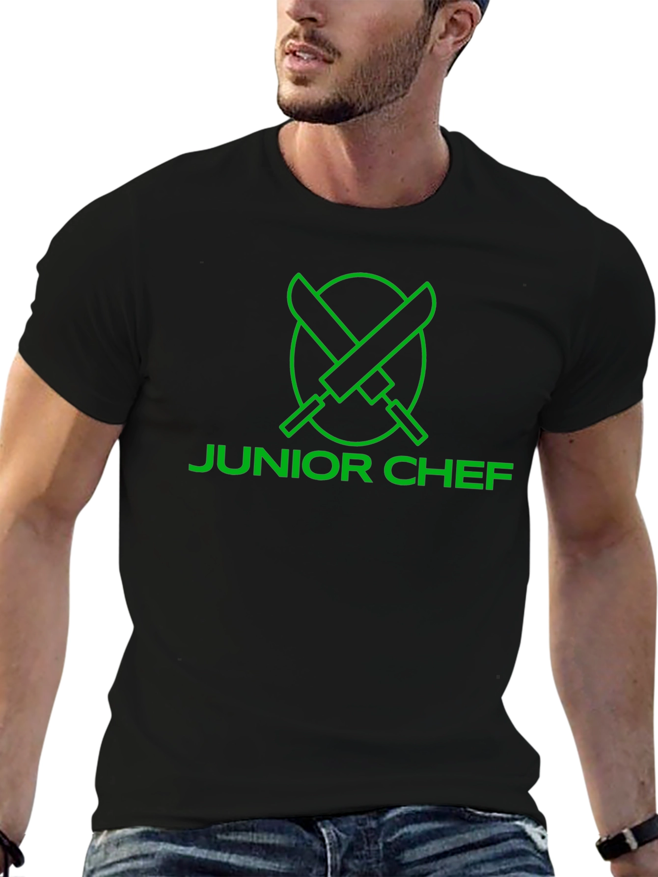 Junior Chef Black T-Shirt - Culinary Apprentice