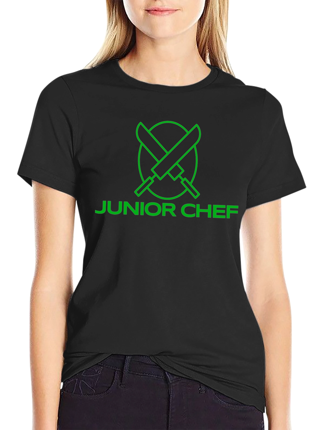 Junior Chef Black T-Shirt - Culinary Apprentice