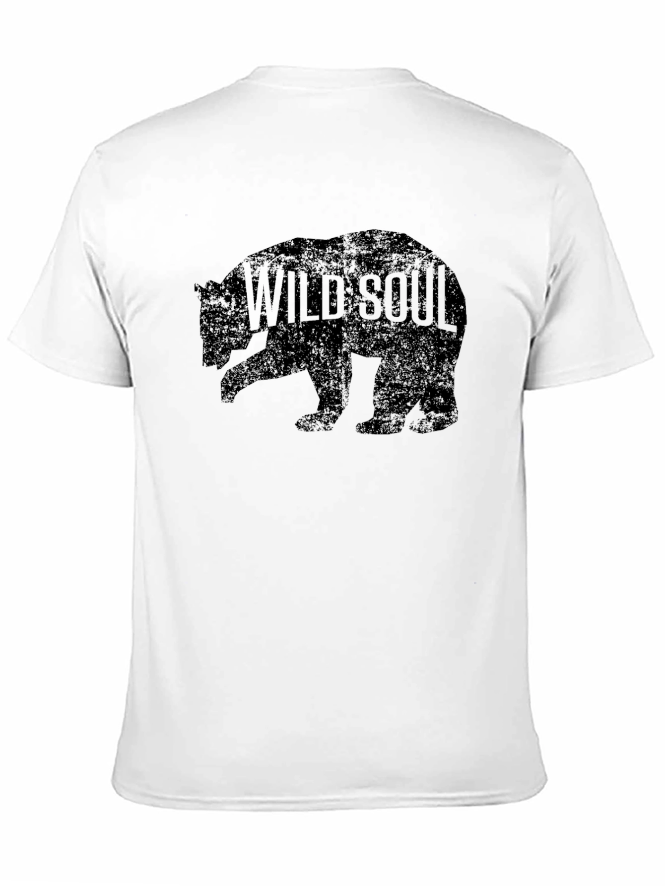 Wild Soul Bear Graphic Tee - Black Cotton T-Shirt