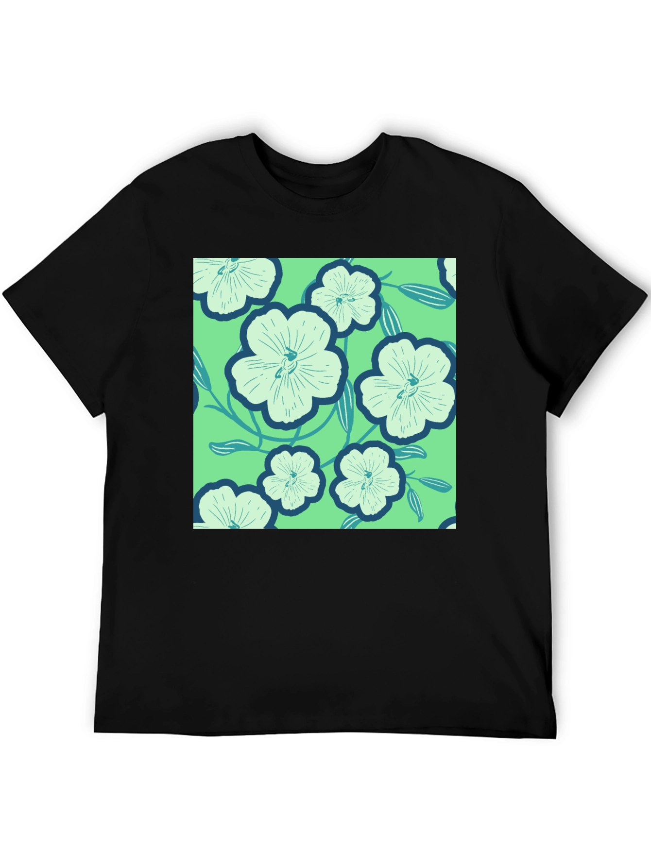 Floral Pattern Tee - Lightweight Comfort