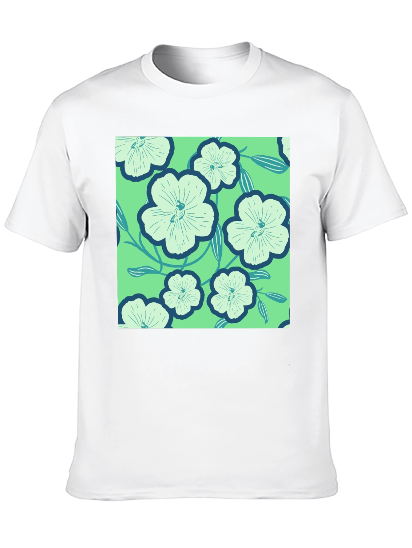 Floral Pattern Tee - Lightweight Comfort
