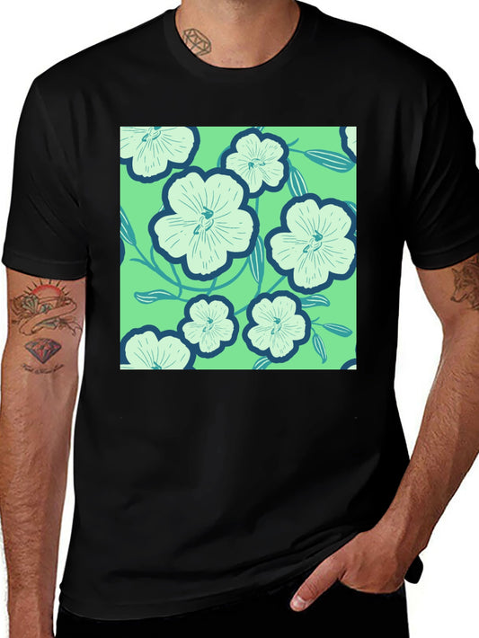 Floral Pattern Tee - Lightweight Comfort