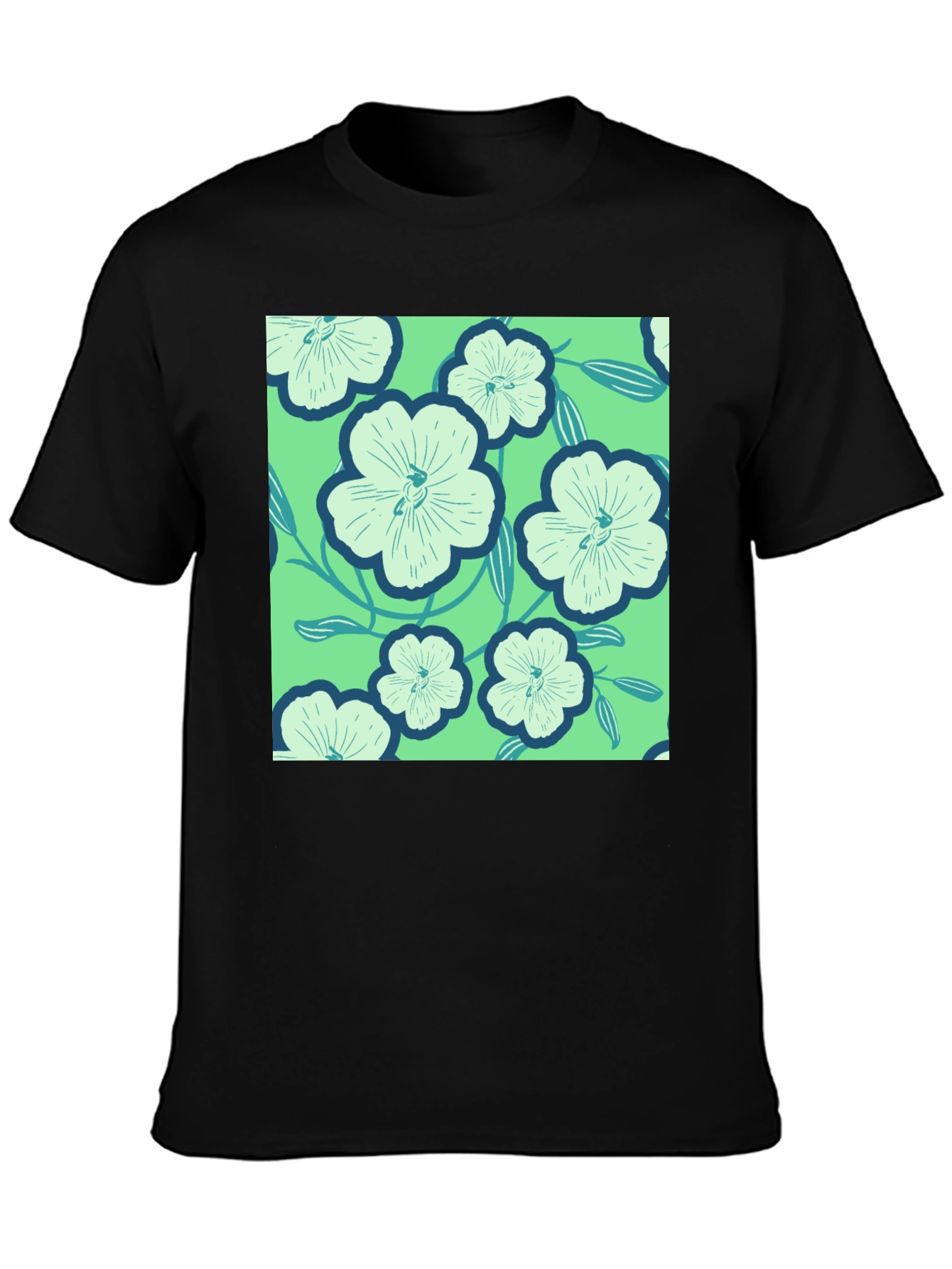 Floral Pattern Tee - Lightweight Comfort