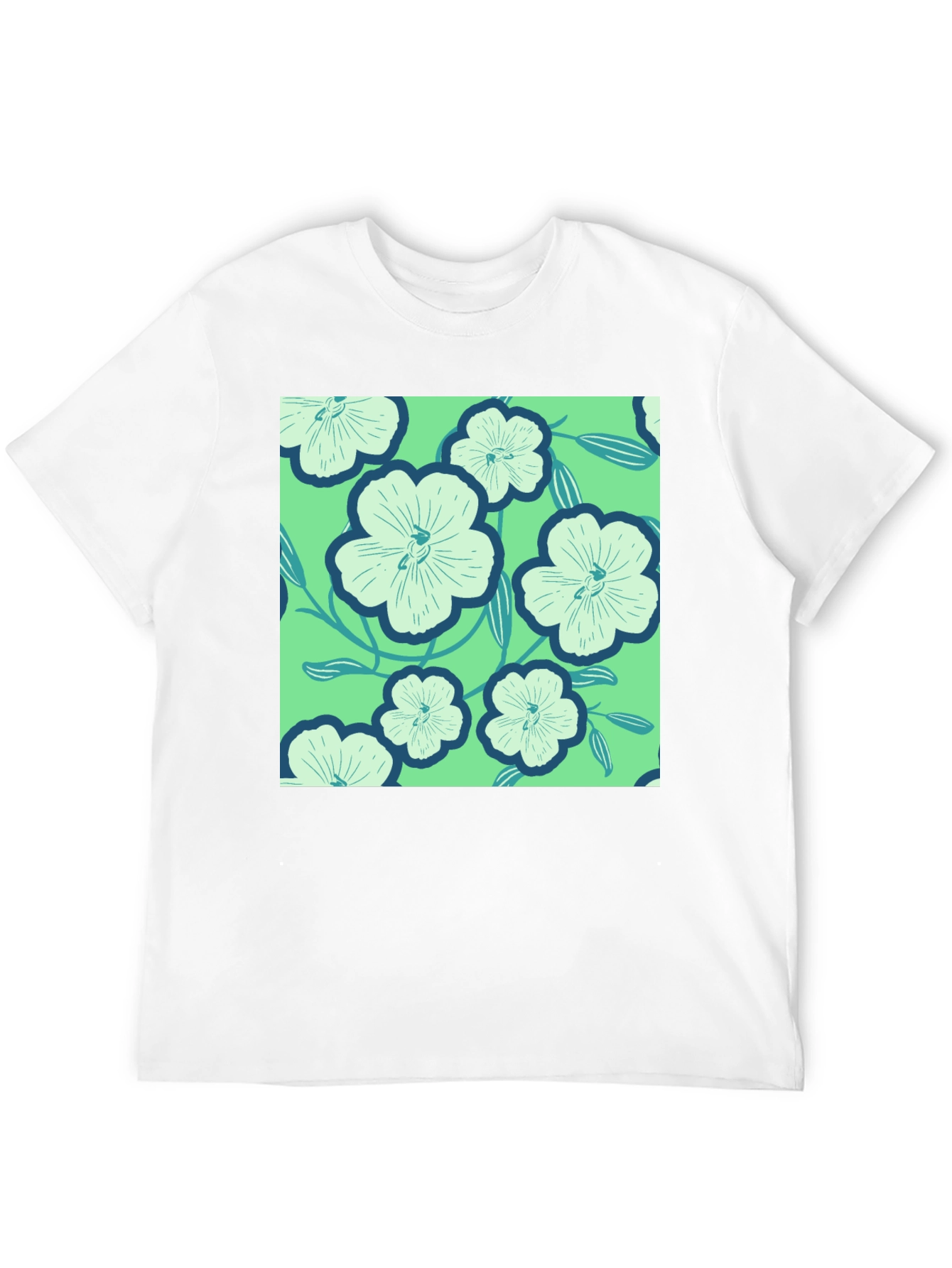 Floral Pattern Tee - Lightweight Comfort