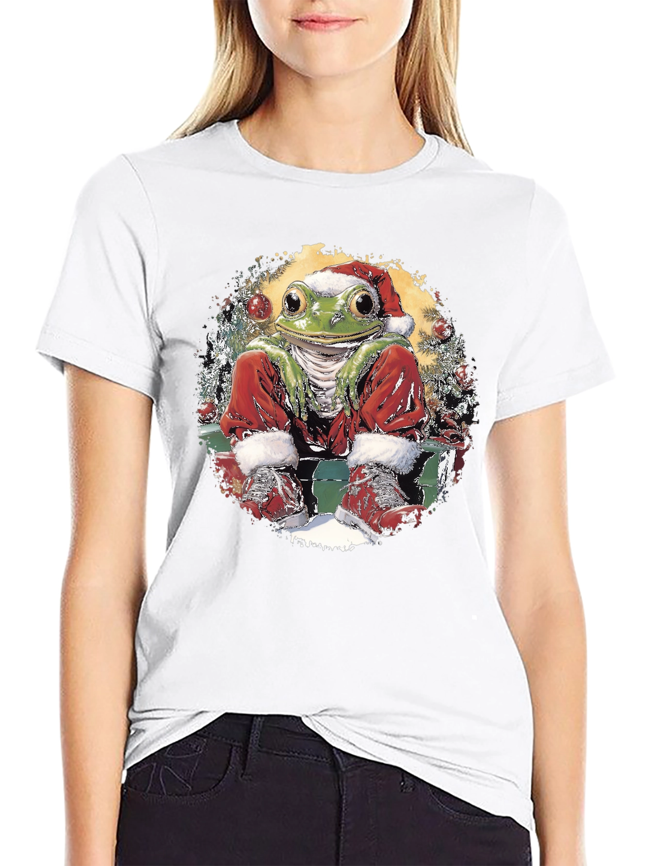 Festive Frog Holiday T-Shirt