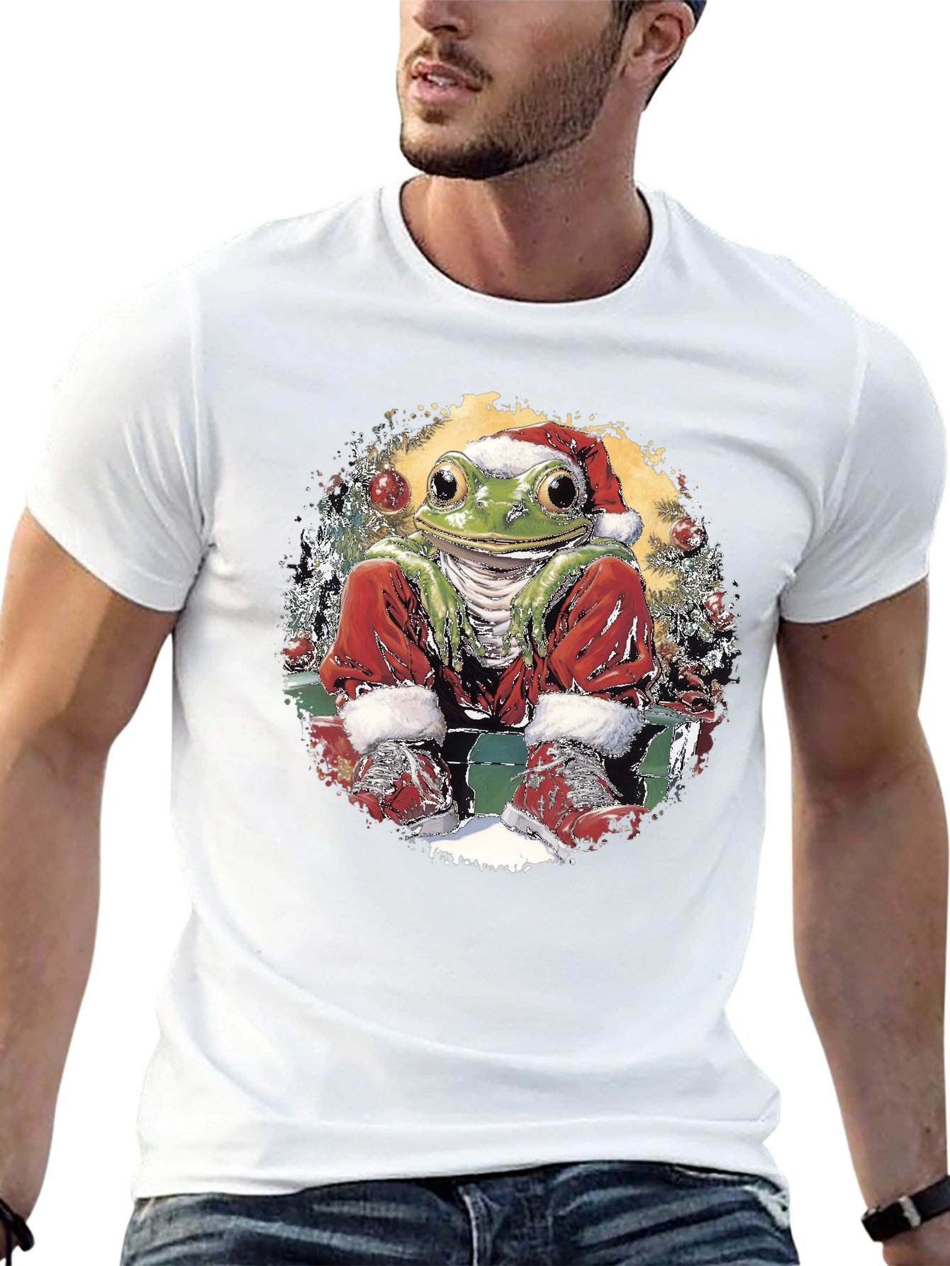 Festive Frog Holiday T-Shirt