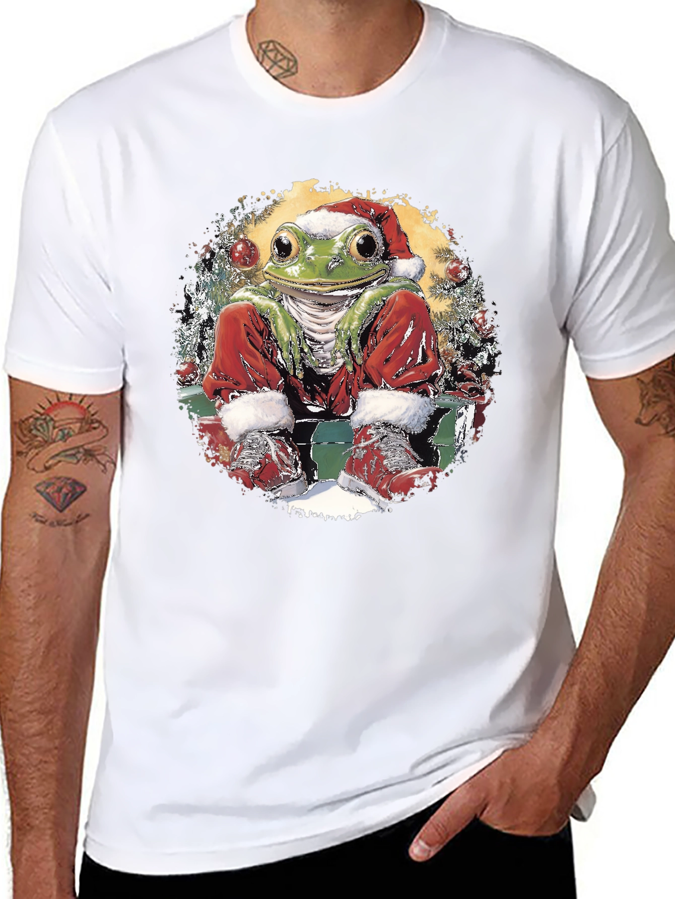 Festive Frog Holiday T-Shirt