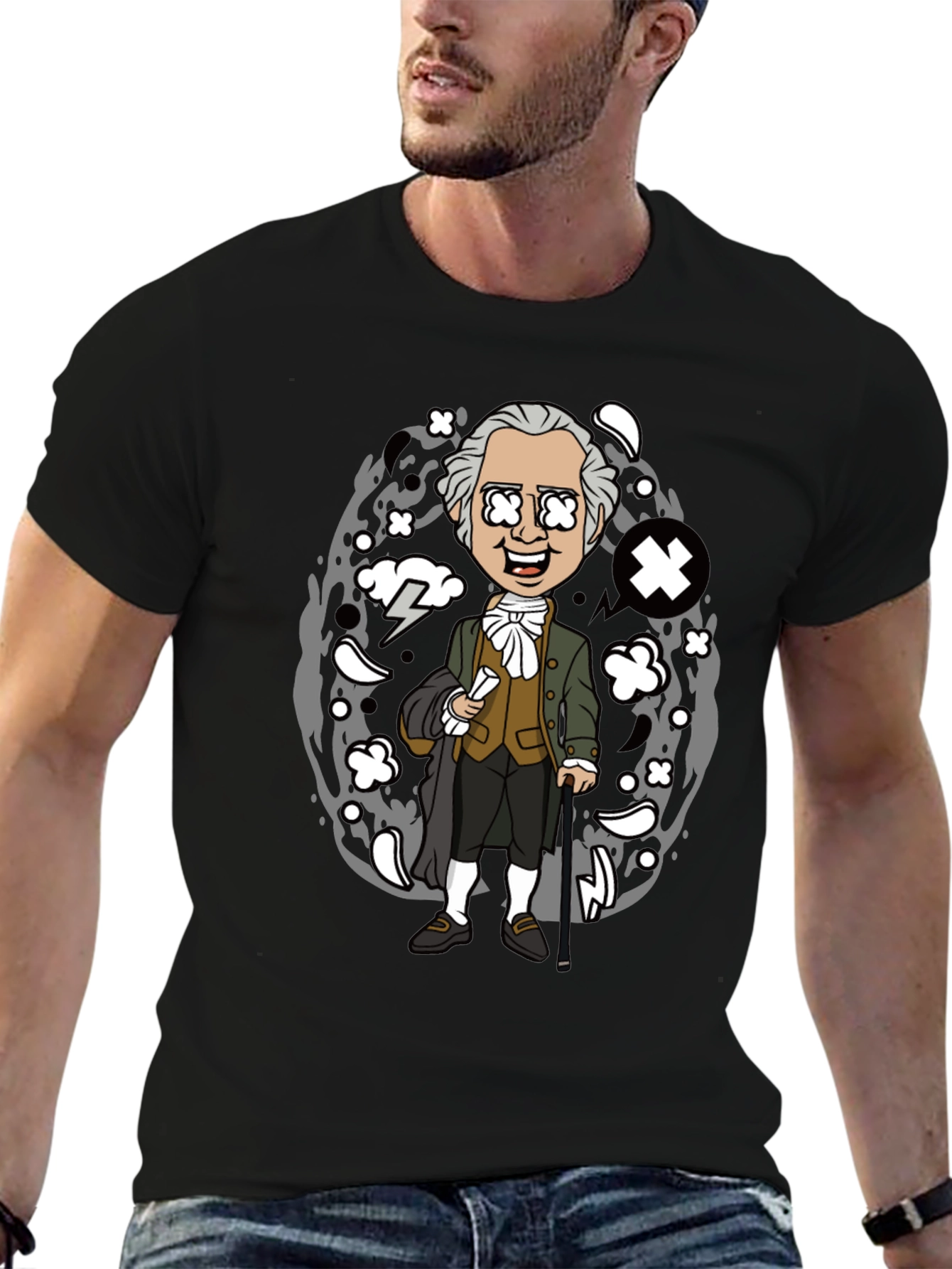 Historical Cartoon Graphic Tee