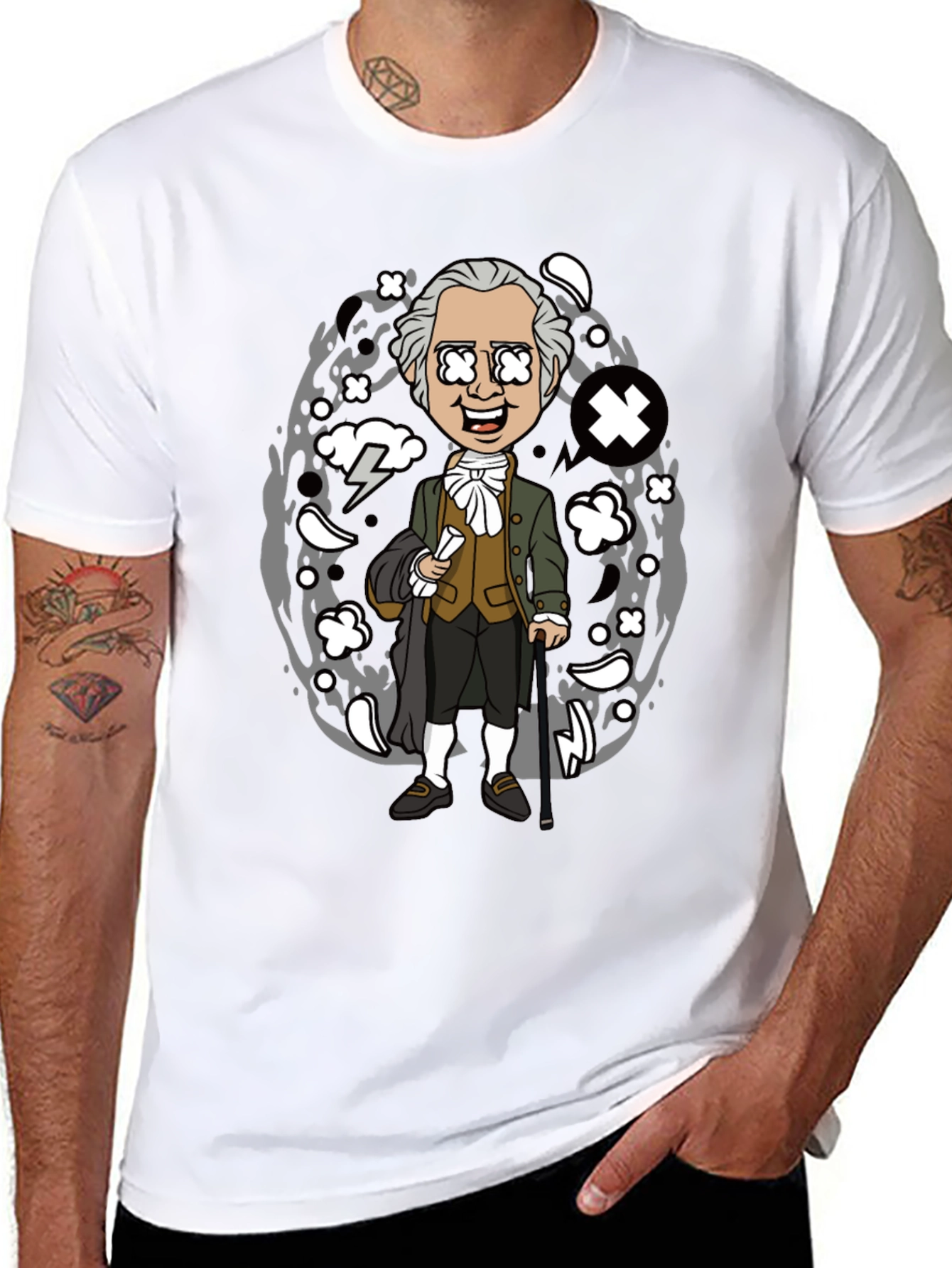 Historical Cartoon Graphic Tee