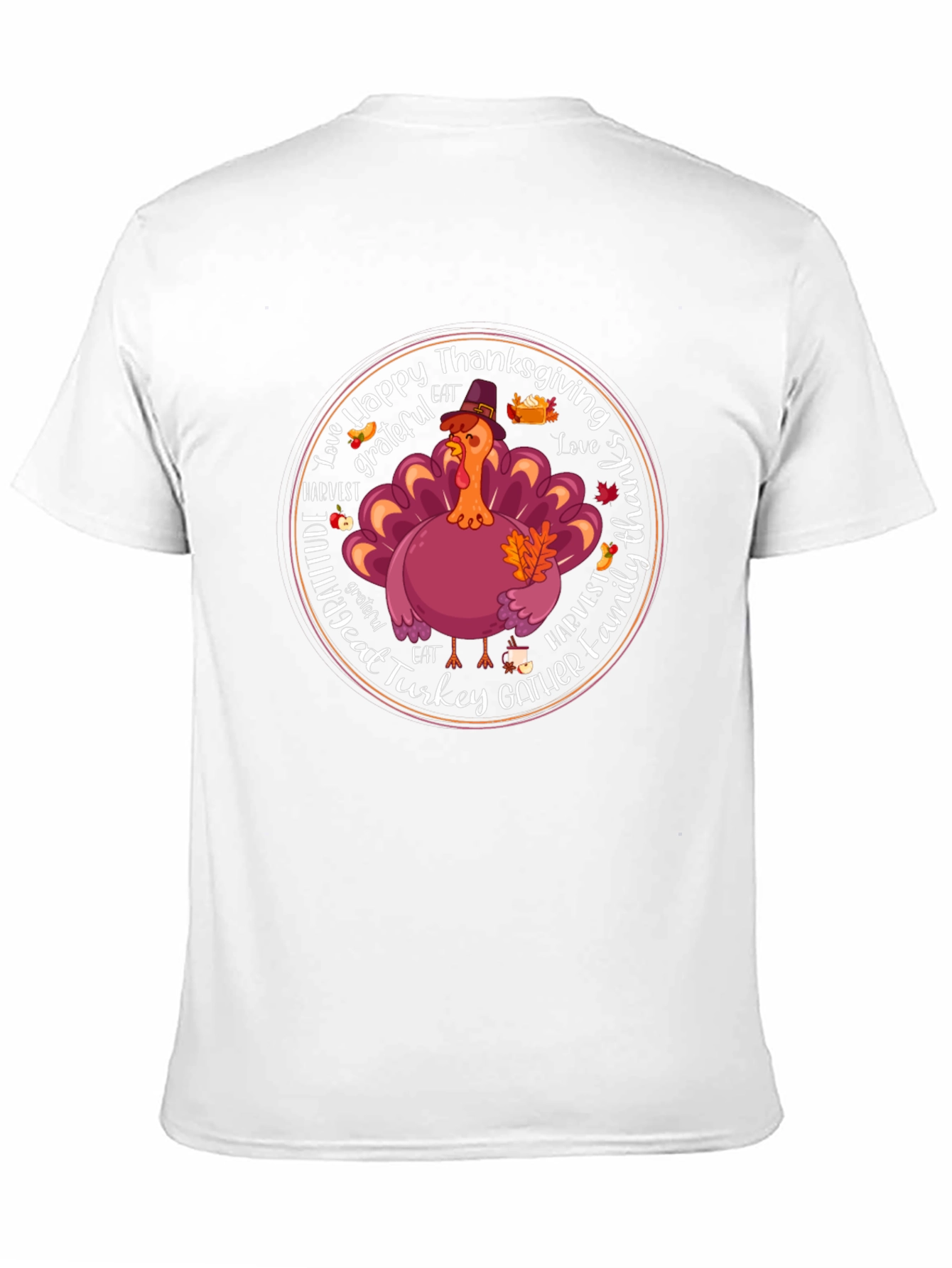 Happy Thanksgiving Turkey Graphic T-Shirt