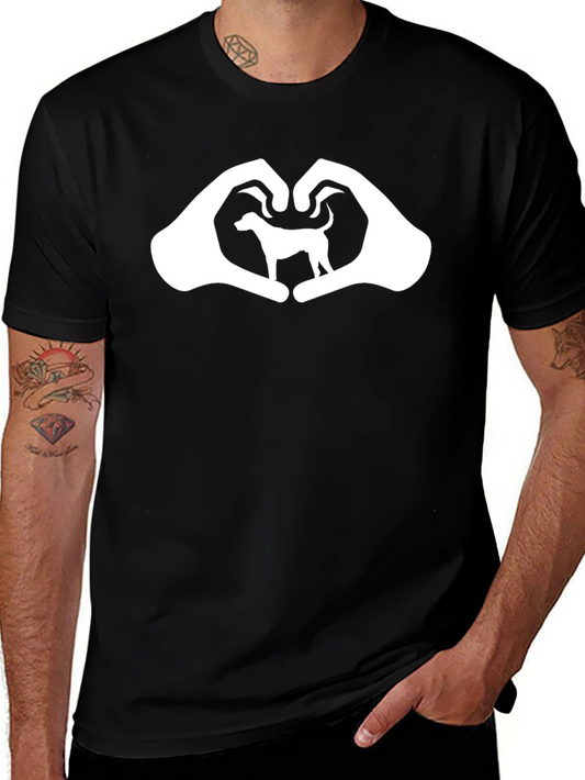 Dog Love T-Shirt - Heart Hands Graphic Tee