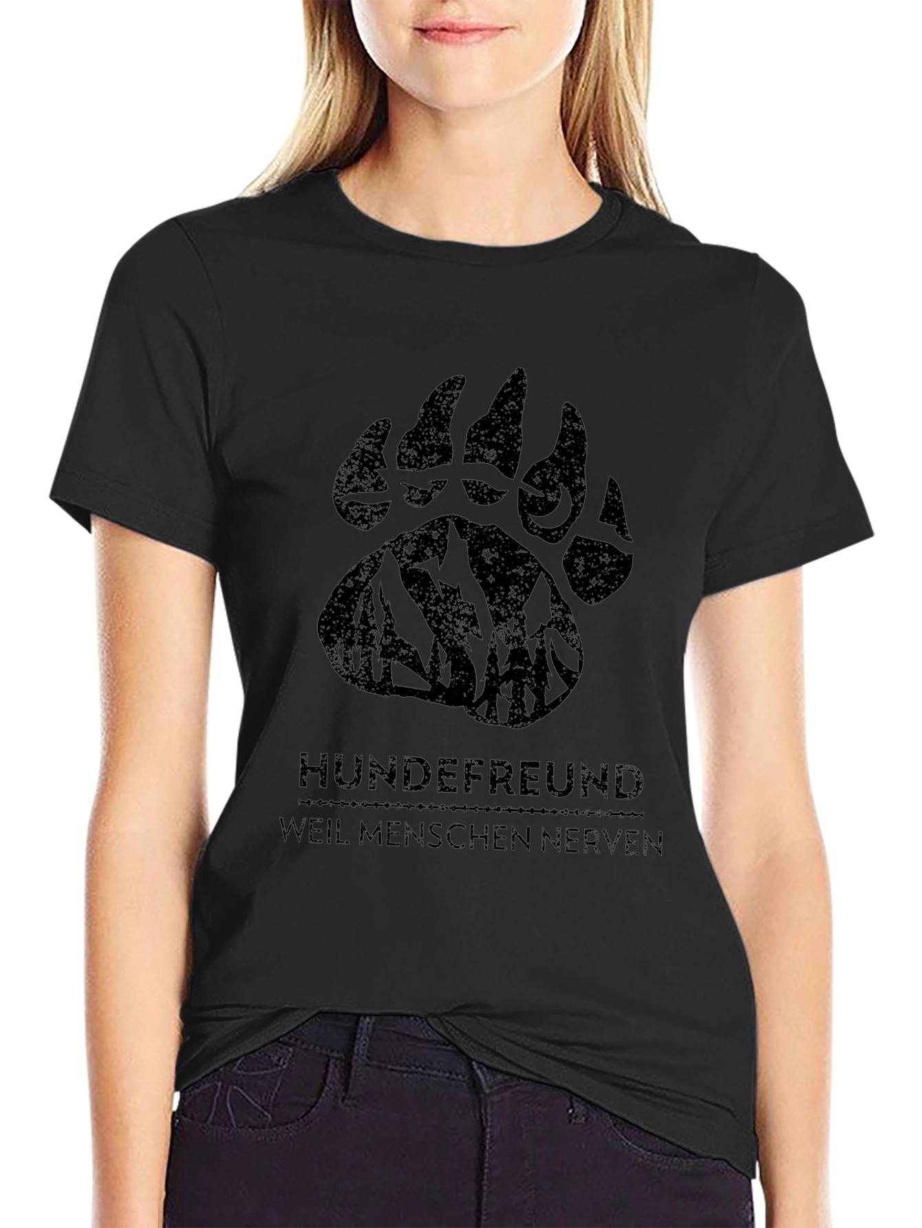 Hundefreund T-Shirt - Weil Menschen Nerven Design