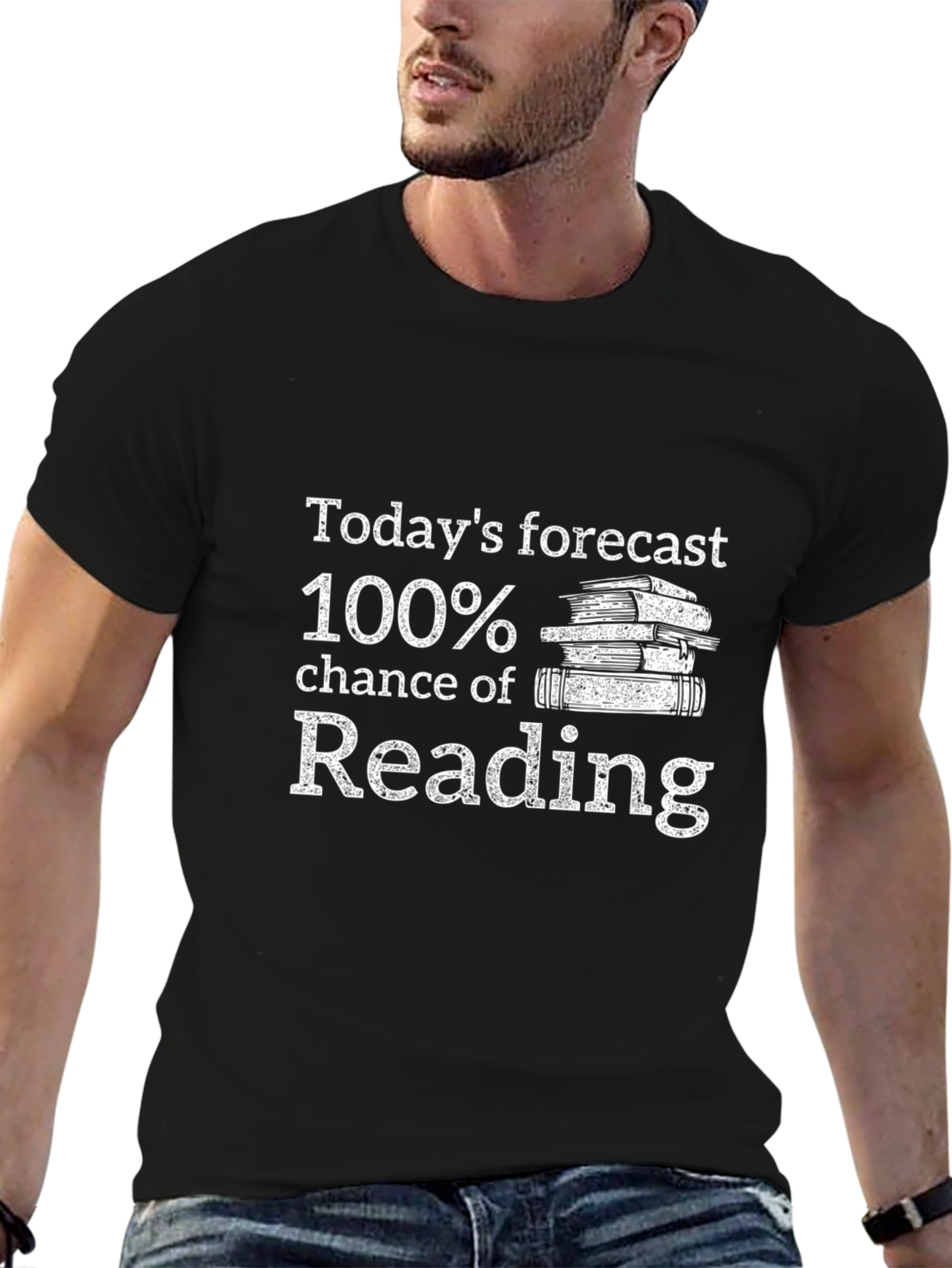 Readers Forecast Black Graphic Tee