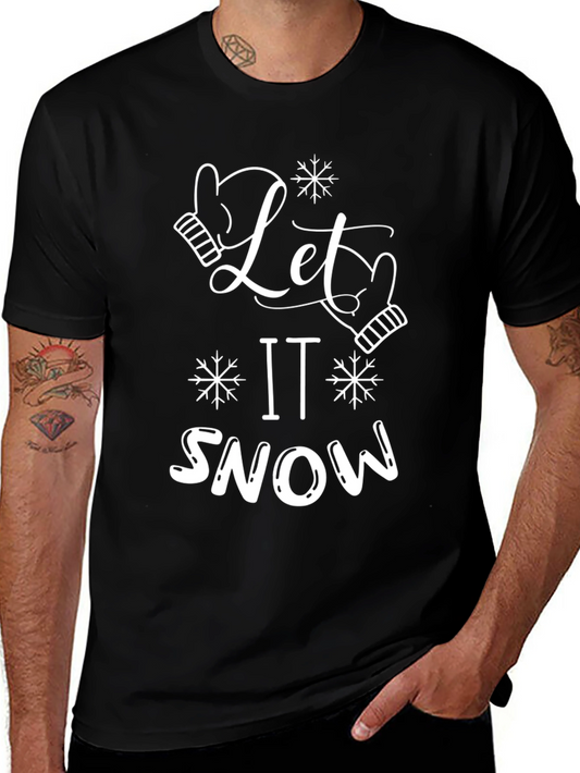 Let It Snow Graphic Tee - Holiday Shirt