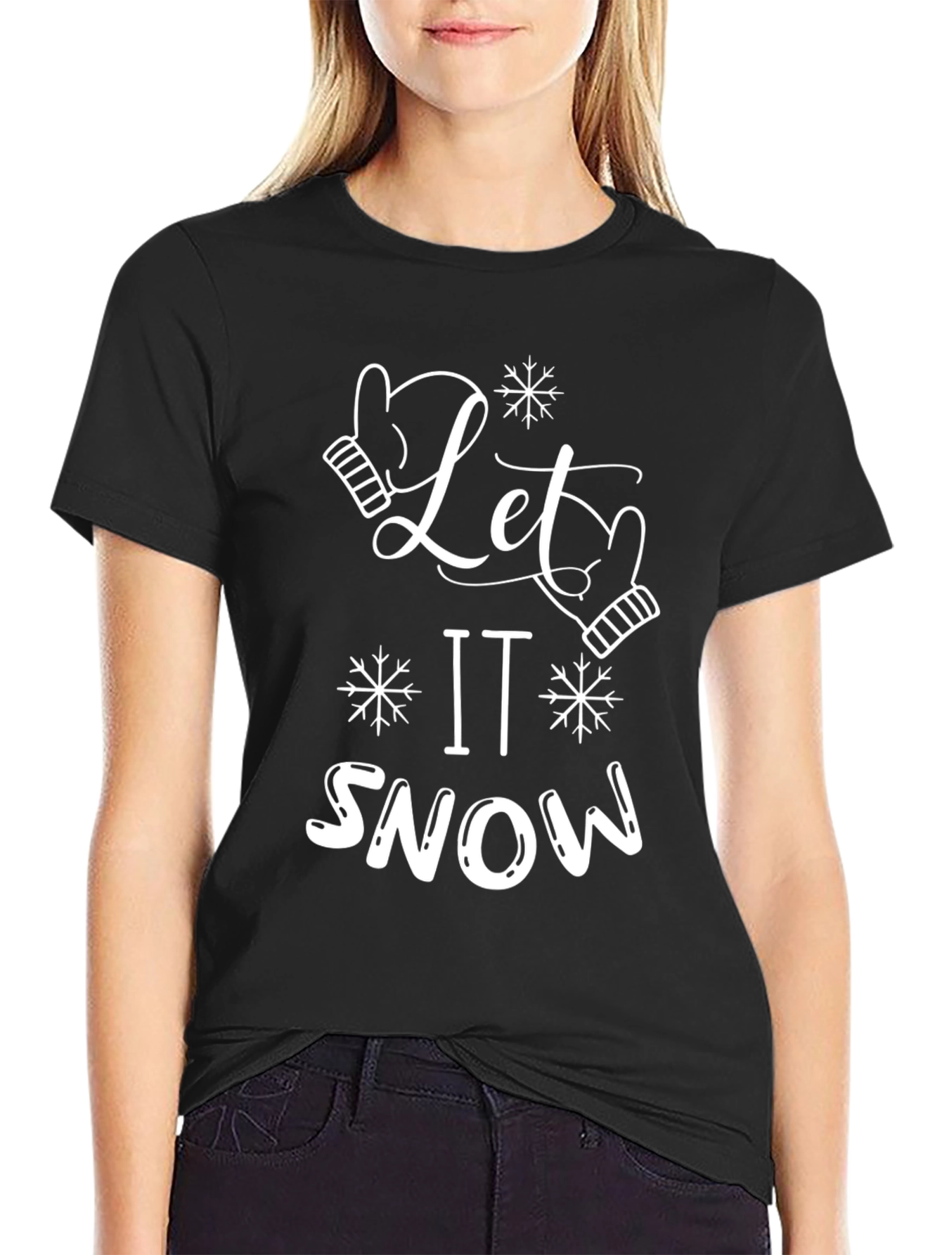 Let It Snow Graphic Tee - Holiday Shirt