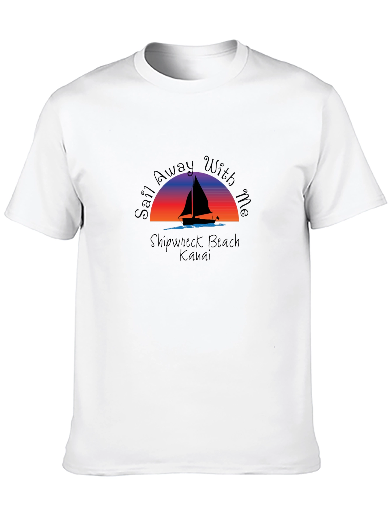 Sail Away With Me Black Graphic Tee