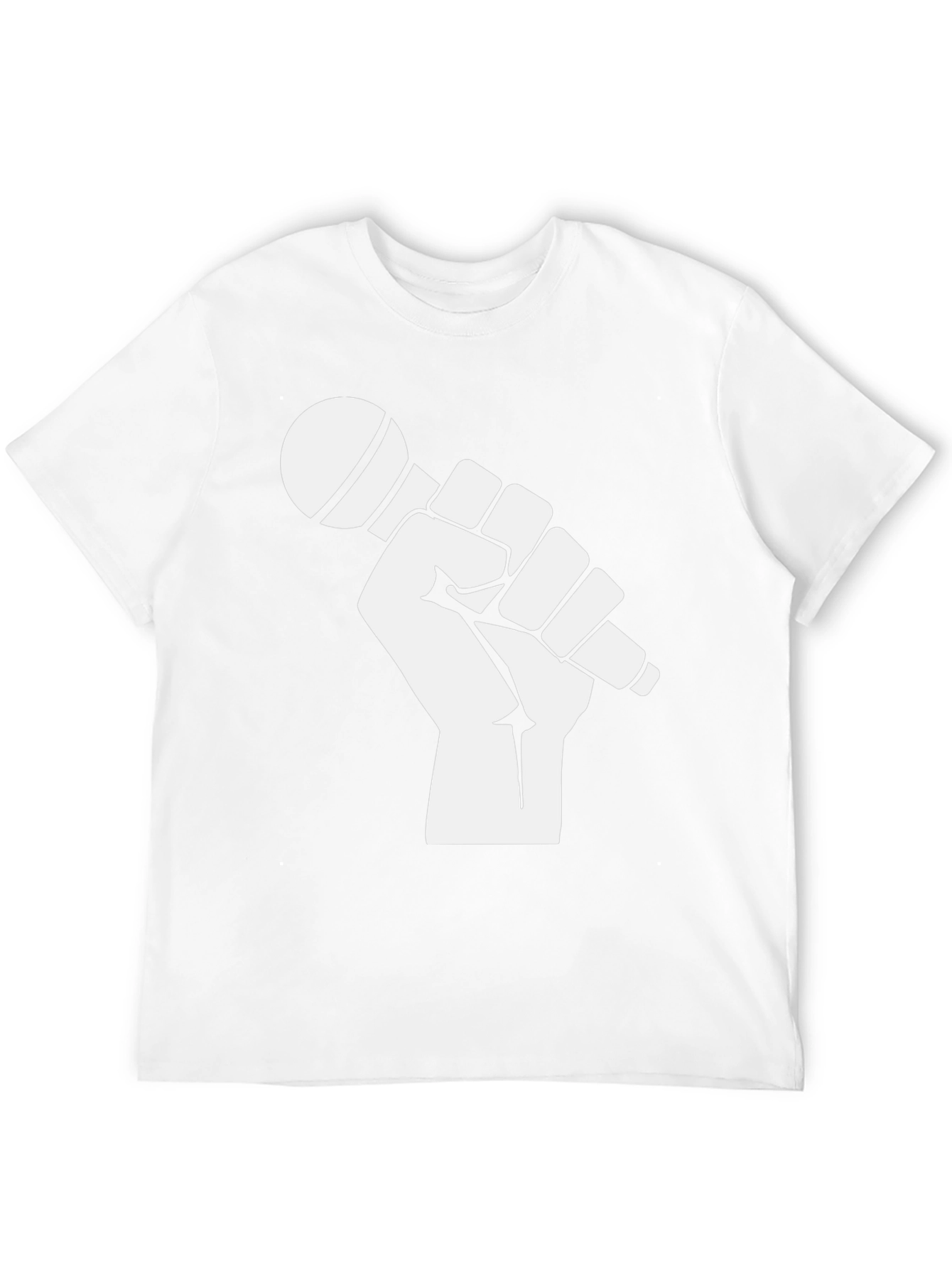 Mic Check T-Shirt - Black Cotton Graphic Tee