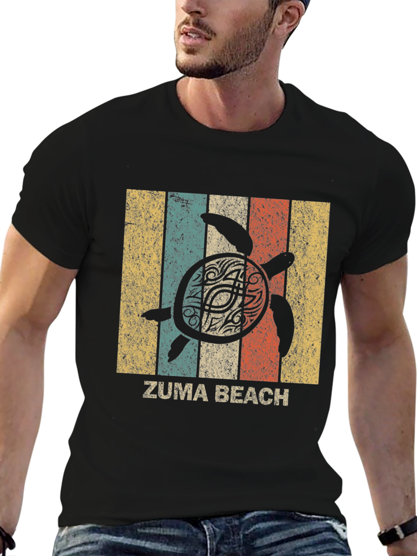 Zuma Beach Turtle Retro T-Shirt