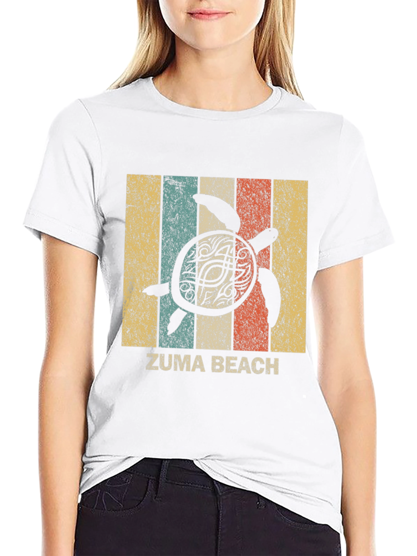 Zuma Beach Turtle Retro T-Shirt
