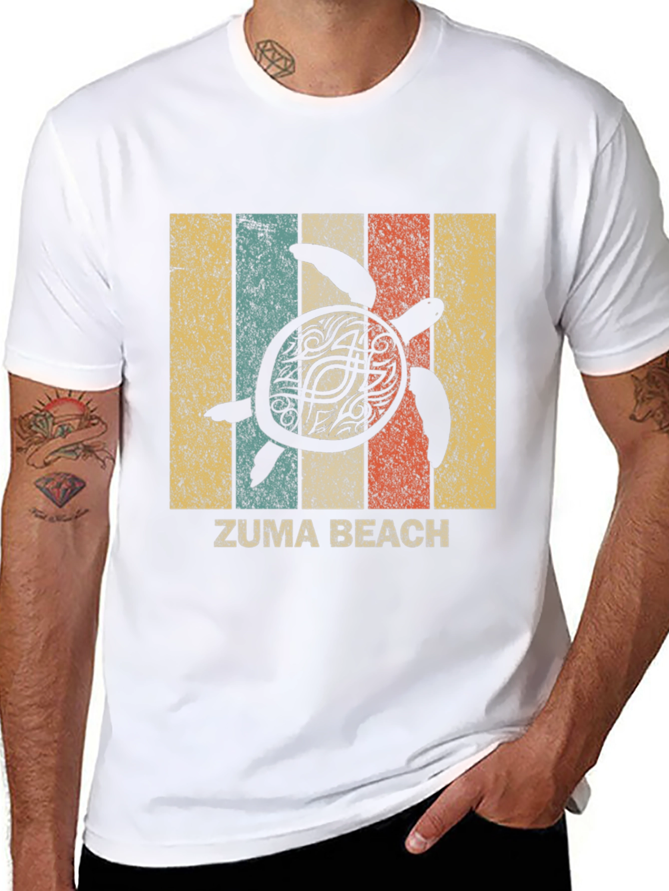 Zuma Beach Turtle Retro T-Shirt