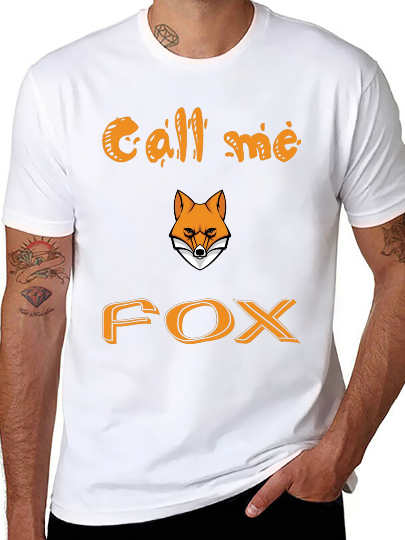 Call Me Fox Graphic Tee - Cool Animal T-Shirt